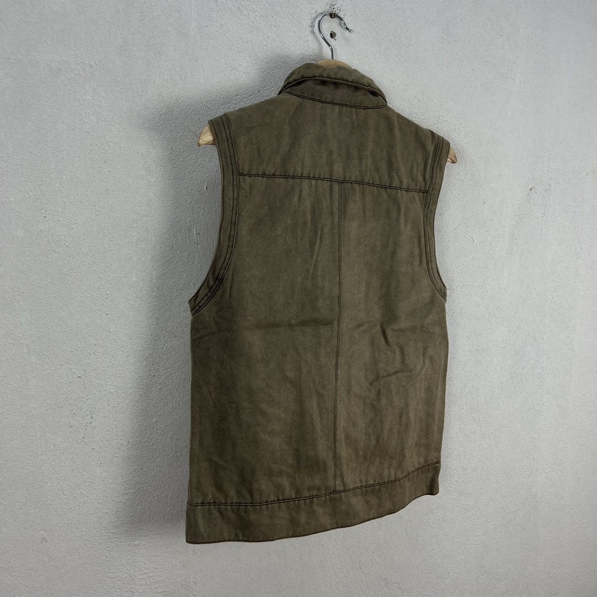 Japanese Brand VINTAGE GROUND FUTURE NATURAL JAPAN PARACHUTE BIKER VEST Size US M / EU 48-50 / 2 - 8 Thumbnail