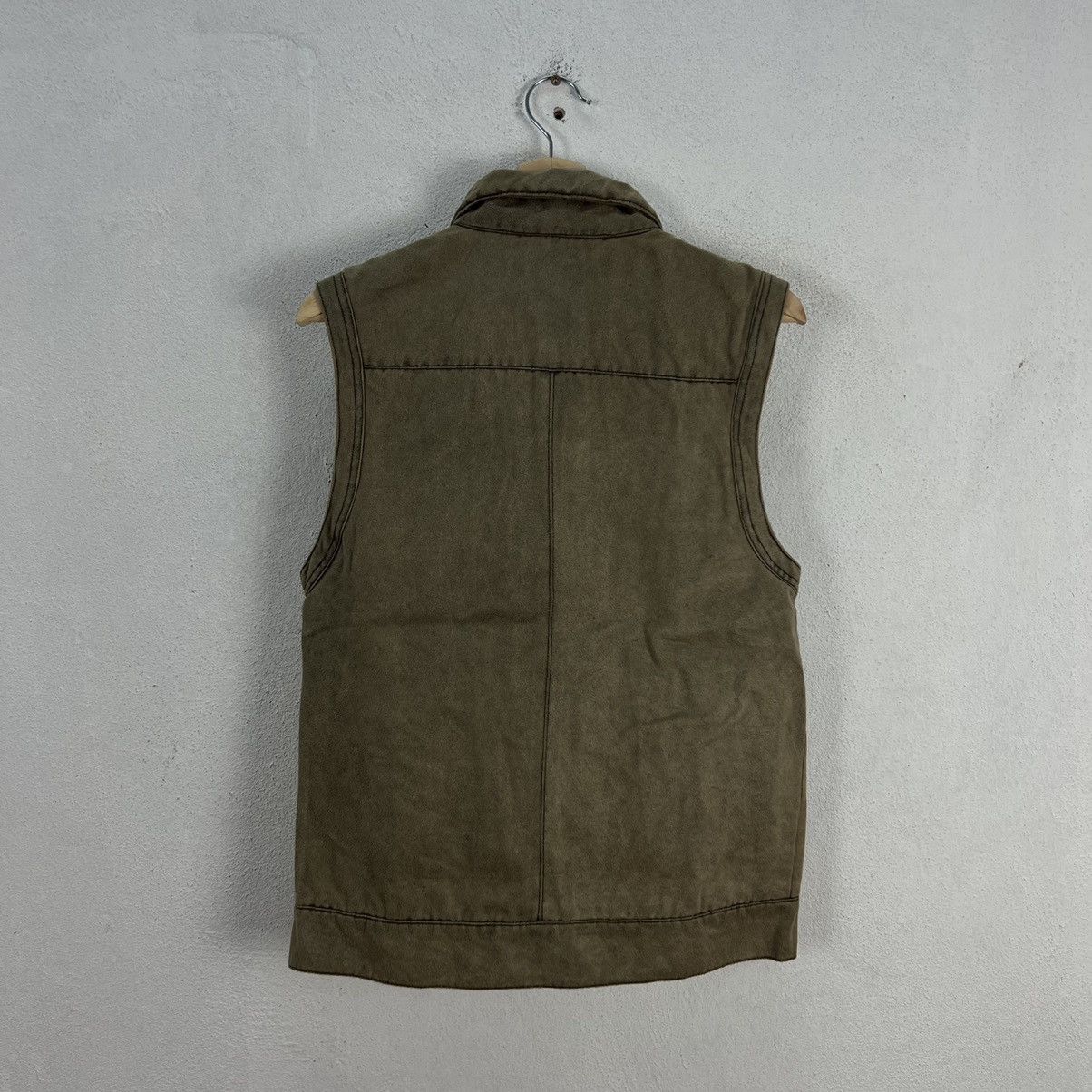 Japanese Brand VINTAGE GROUND FUTURE NATURAL JAPAN PARACHUTE BIKER VEST Size US M / EU 48-50 / 2 - 7 Thumbnail