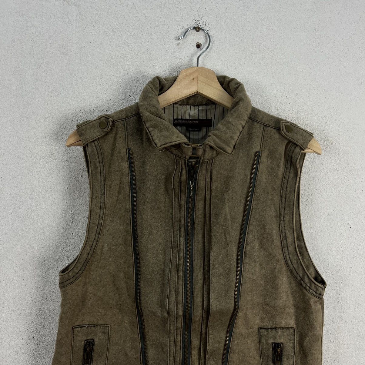 Japanese Brand VINTAGE GROUND FUTURE NATURAL JAPAN PARACHUTE BIKER VEST Size US M / EU 48-50 / 2 - 2 Thumbnail