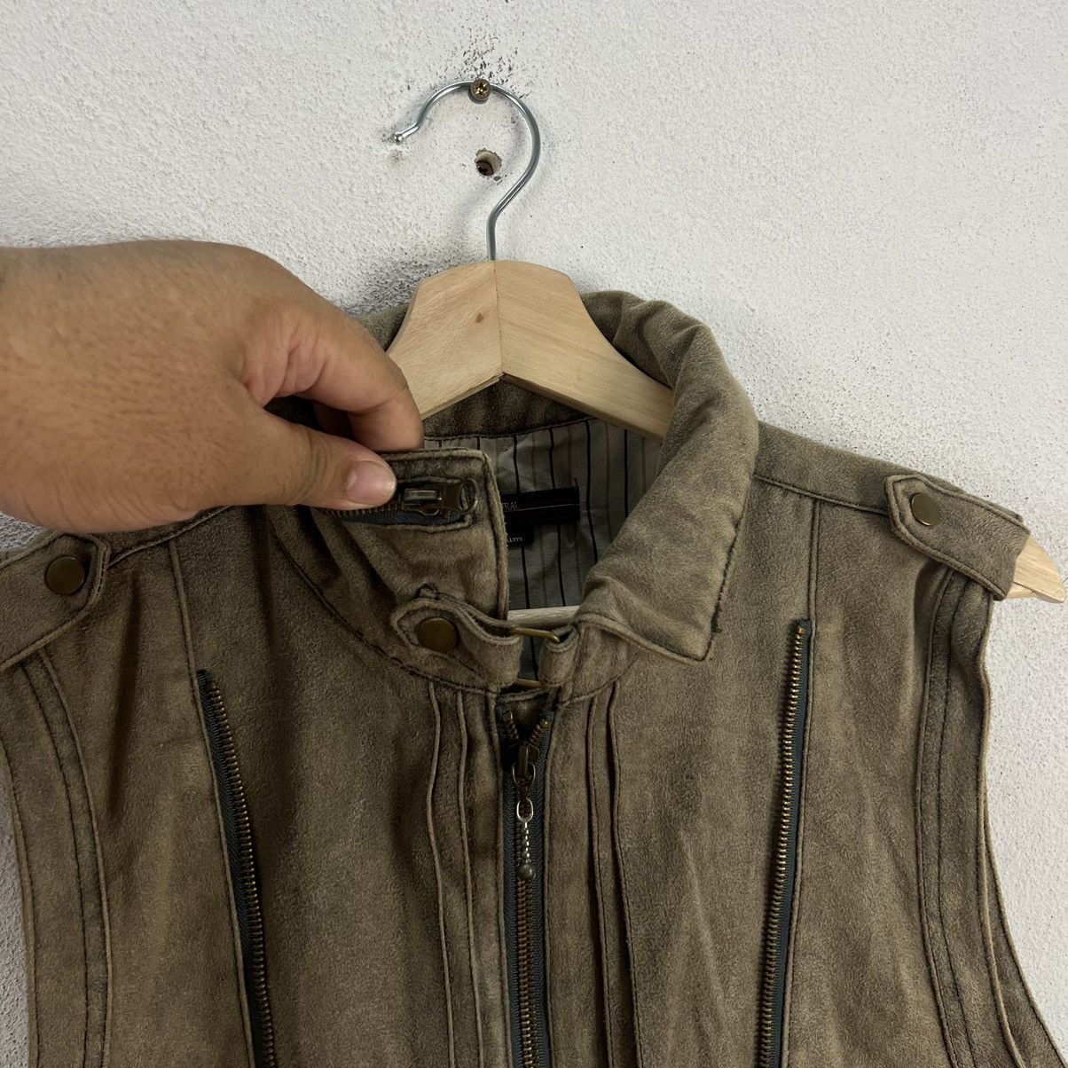 Japanese Brand VINTAGE GROUND FUTURE NATURAL JAPAN PARACHUTE BIKER VEST Size US M / EU 48-50 / 2 - 6 Thumbnail