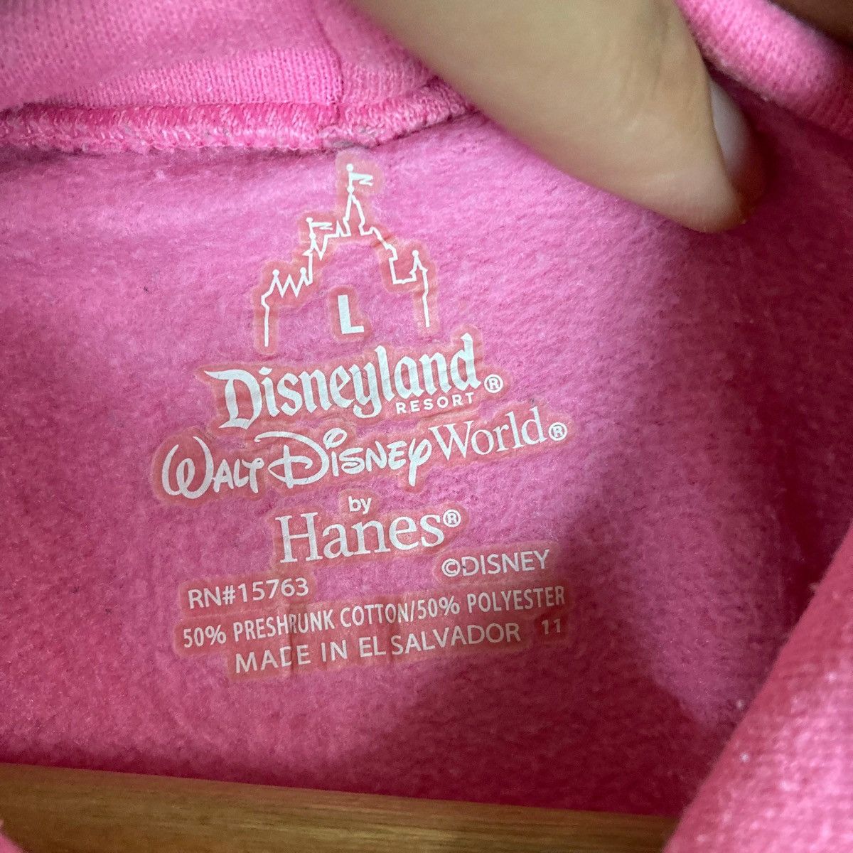 Hanes Vintage Disneyland by Hanes Pullover Jumper Hoodie Size US L / EU 52-54 / 3 - 8 Thumbnail