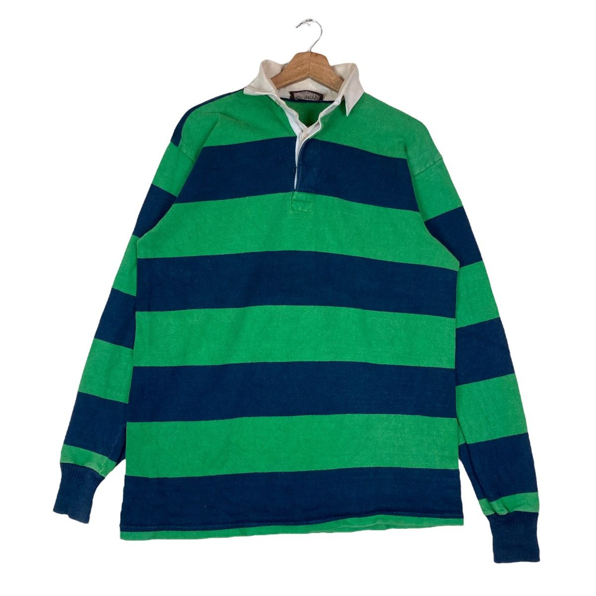 Vintage Vintage Hardin Knitwear New York Two Tone Stripe Collar Size US XL / EU 56 / 4 - 1 Thumbnail