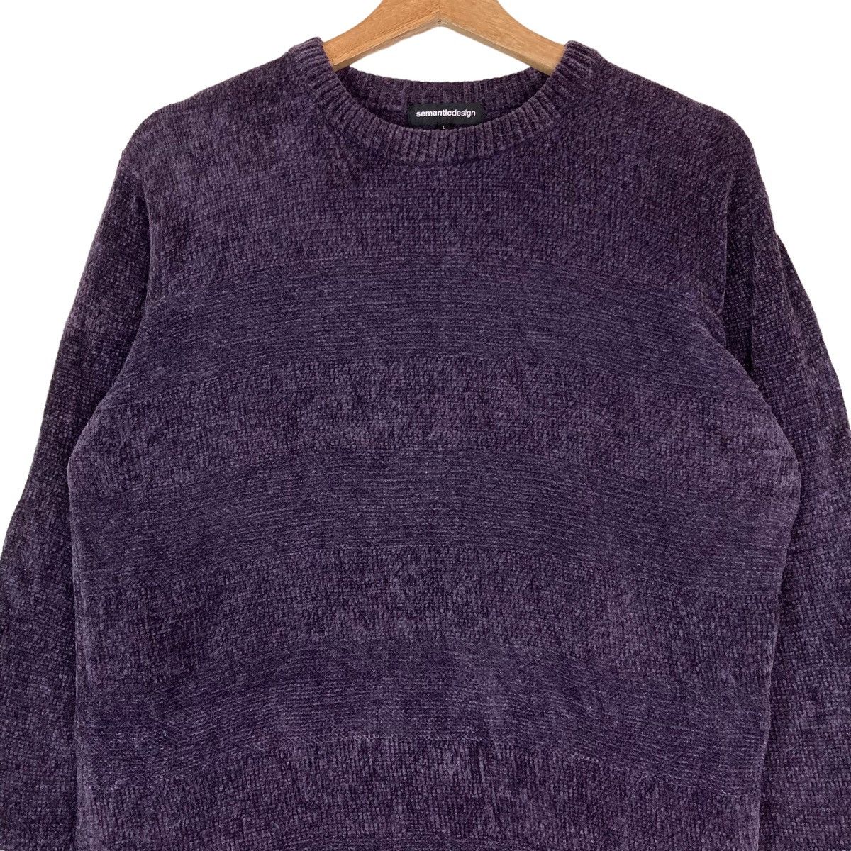 Vintage Vintage Semantic Design Knitwear Plain Pullover Jumper Size US L / EU 52-54 / 3 - 2 Thumbnail