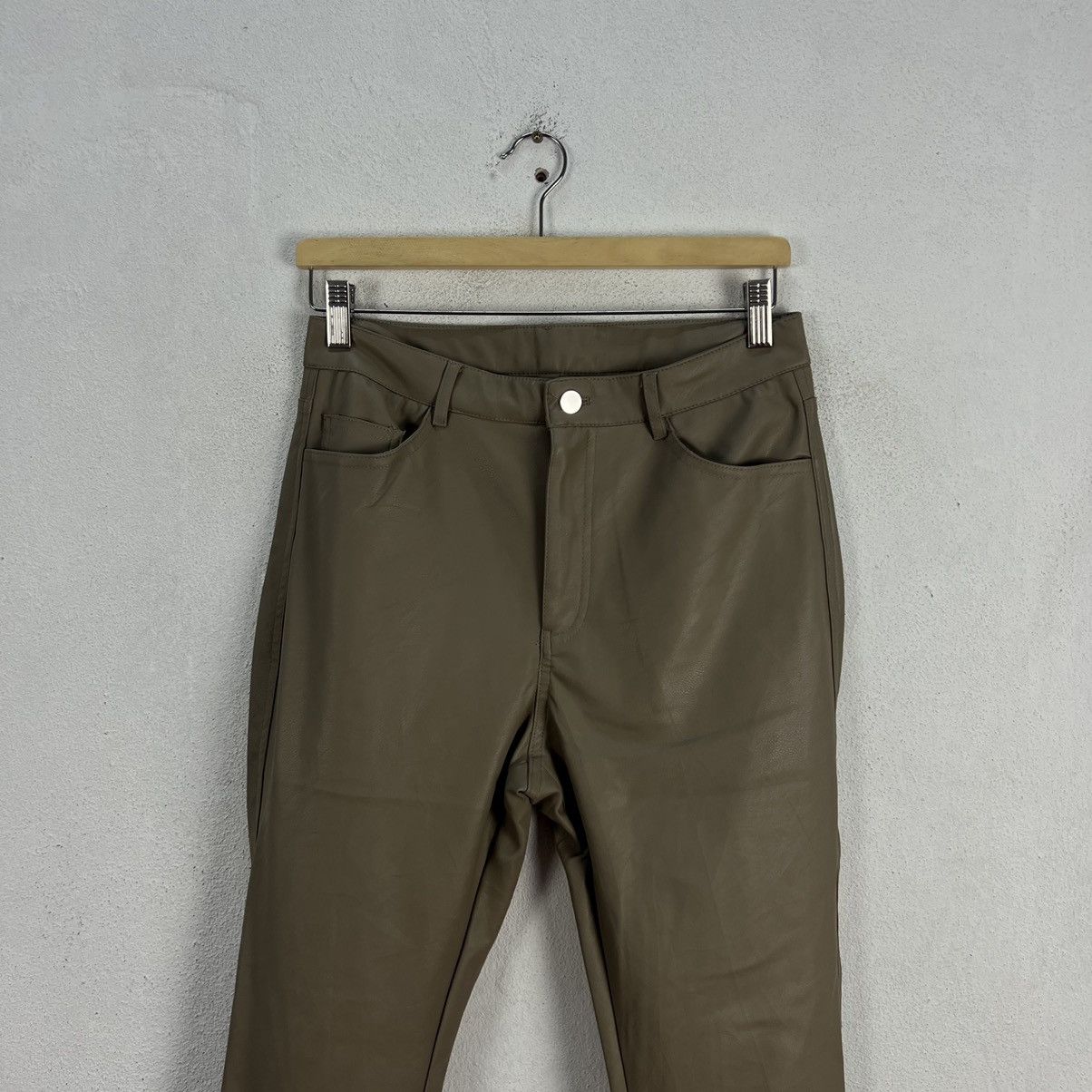Vintage CASUAL TROUSER SOFT LEATHER H&M JAPAN Size US 29 - 3 Thumbnail