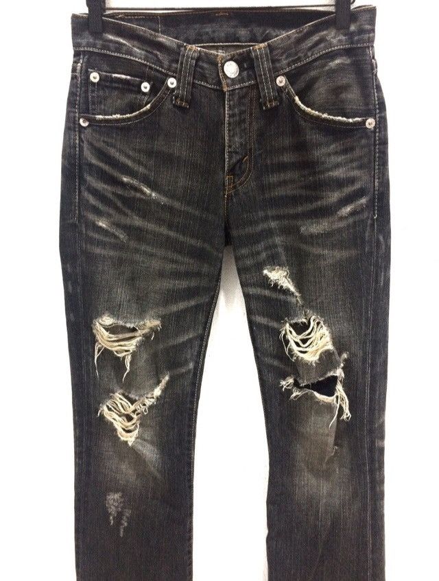 Levi's Made & Crafted Levis Distressed Design Trousers Denim Pant Size US 28 / EU 44 - 2 Thumbnail