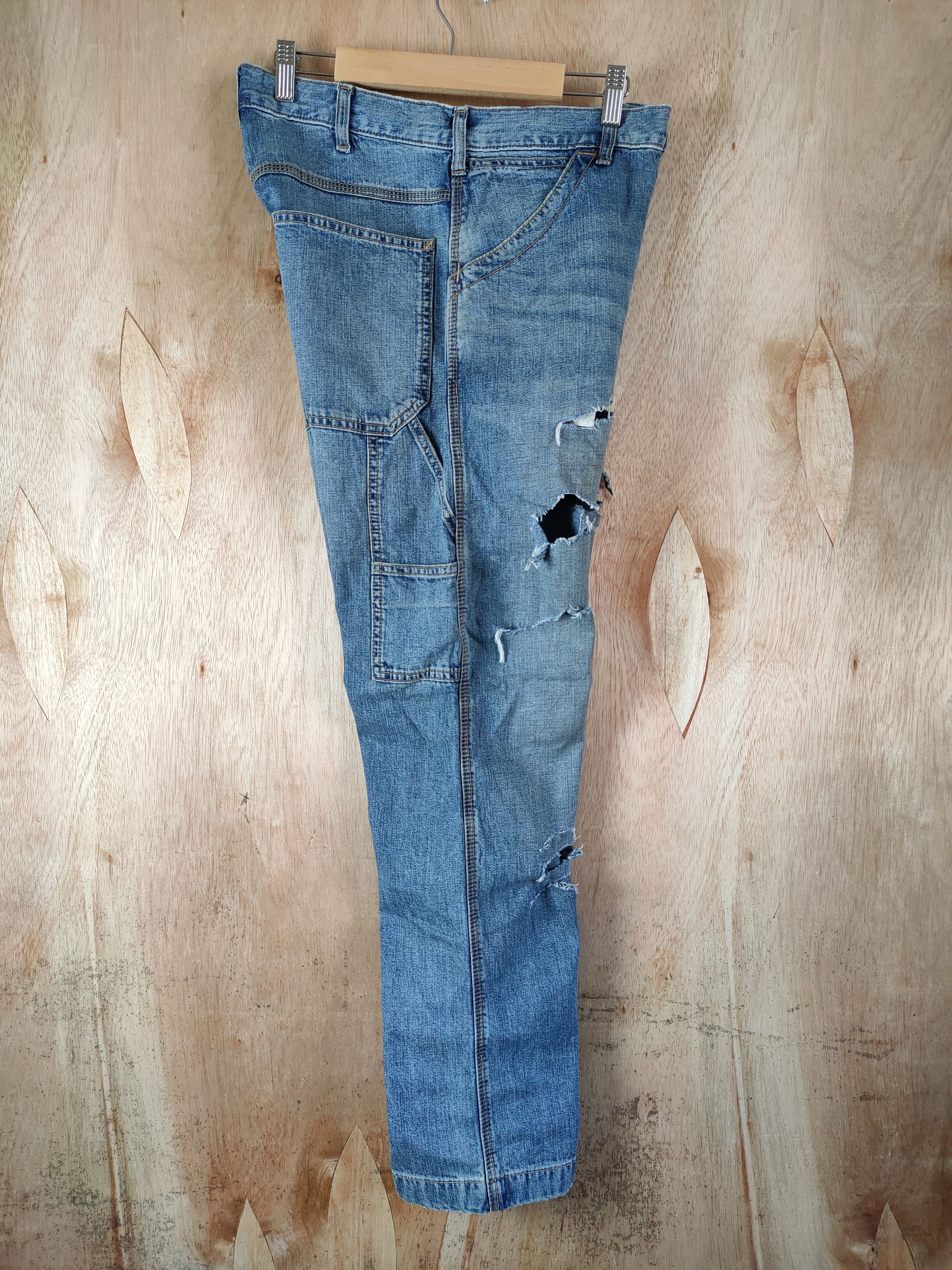 Japanese Brand JAPAN GU DISTRESSED DENIM JEANS PANTS KURT KOBAIN STYLE Size US 29 - 6 Thumbnail