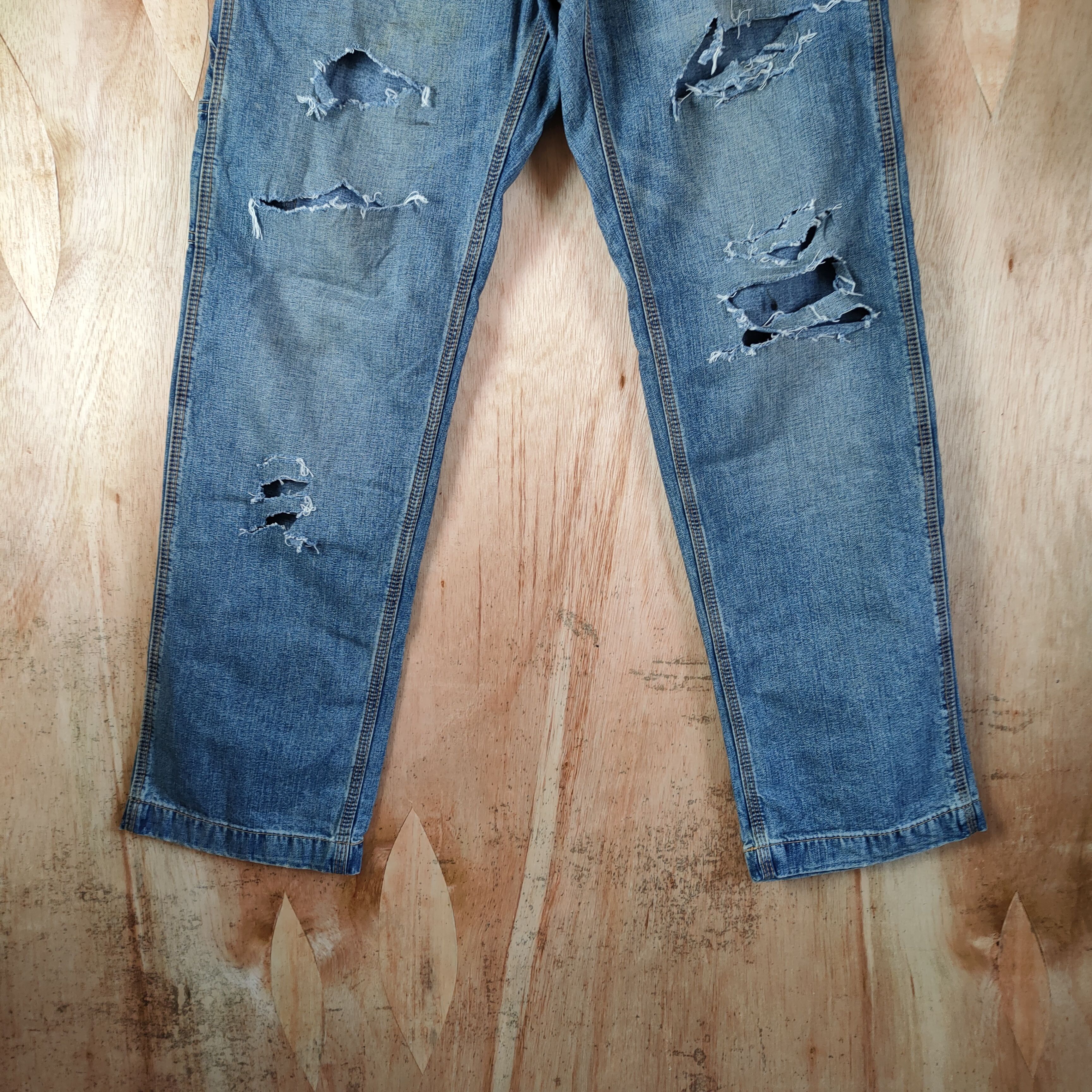 Japanese Brand JAPAN GU DISTRESSED DENIM JEANS PANTS KURT KOBAIN STYLE Size US 29 - 3 Thumbnail