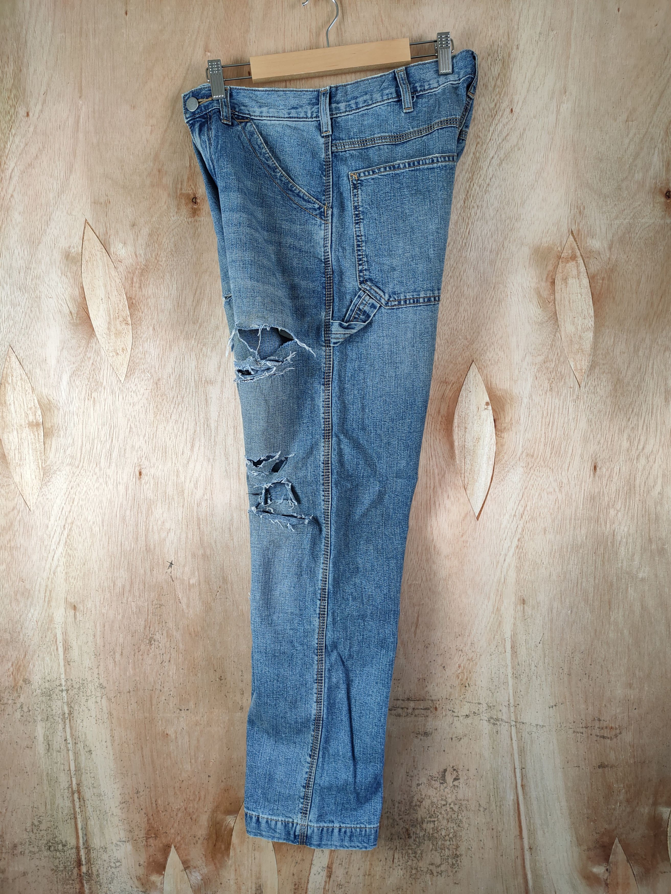 Japanese Brand JAPAN GU DISTRESSED DENIM JEANS PANTS KURT KOBAIN STYLE Size US 29 - 7 Thumbnail