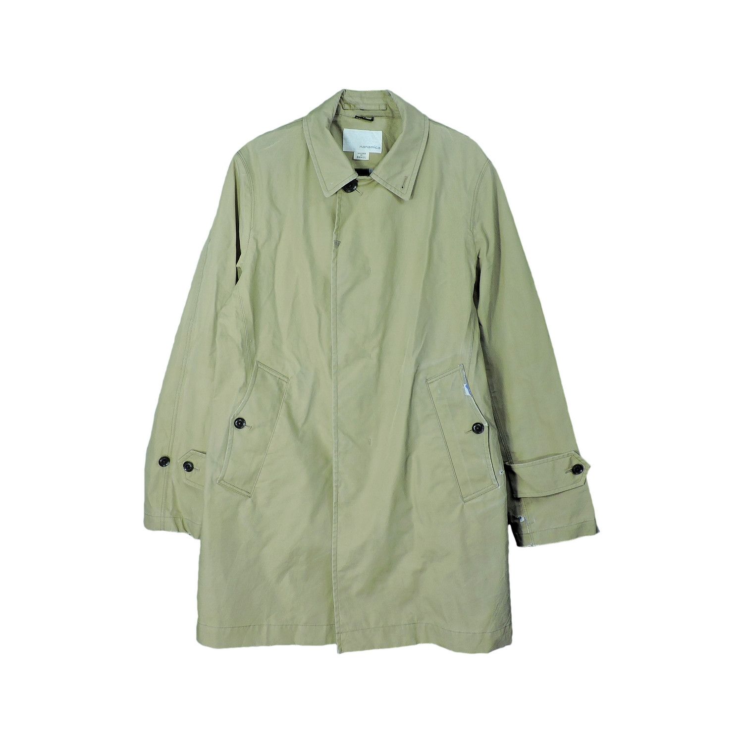 image of Goretex x Nanamica Gore-Tex Coat Parka Jacket in Cream, Men's (Size Small)