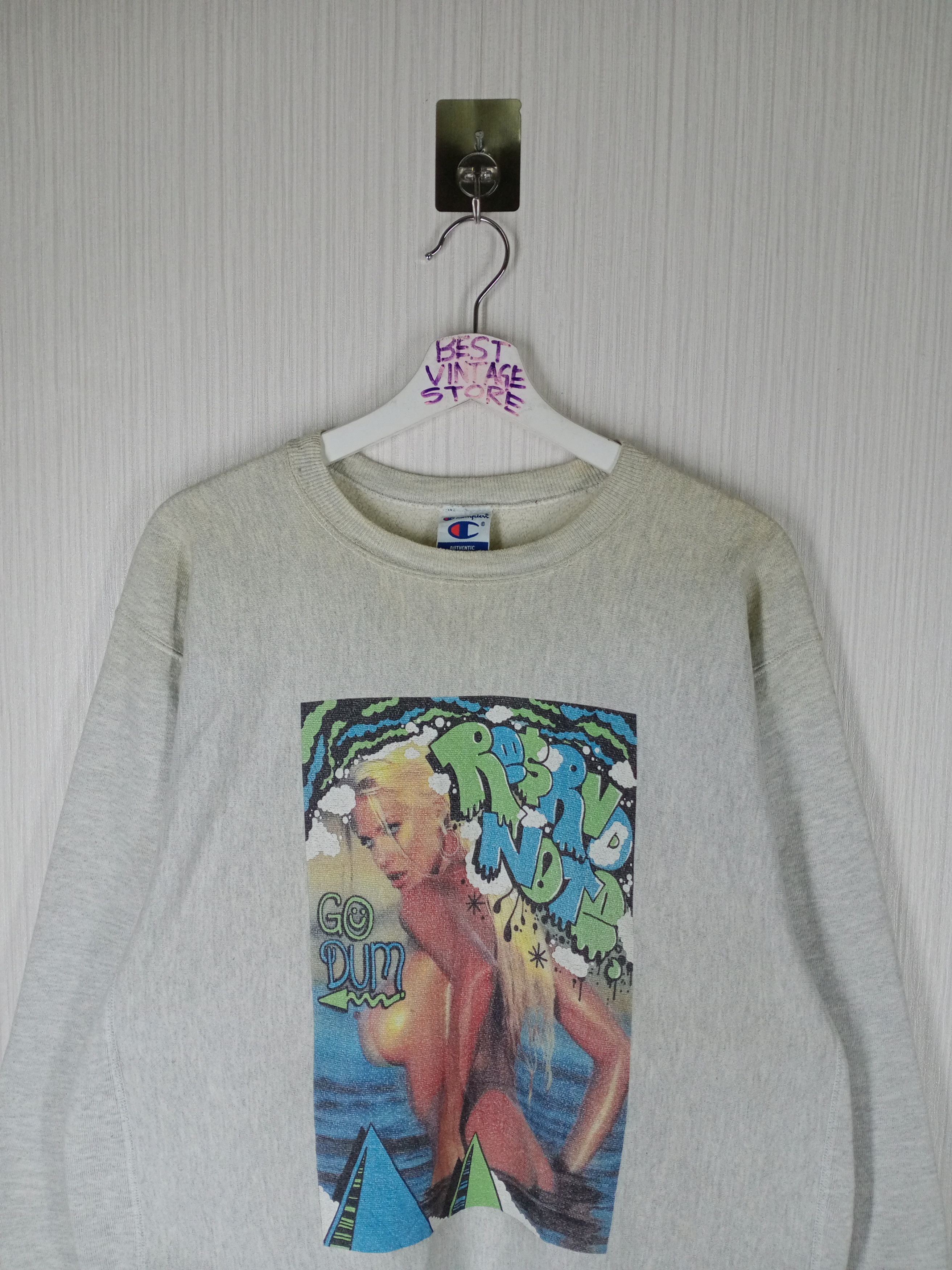Champion RARE!!! Vintage Champion Sexy Girl Sweatshirt Size US XL / EU 56 / 4 - 2 Thumbnail