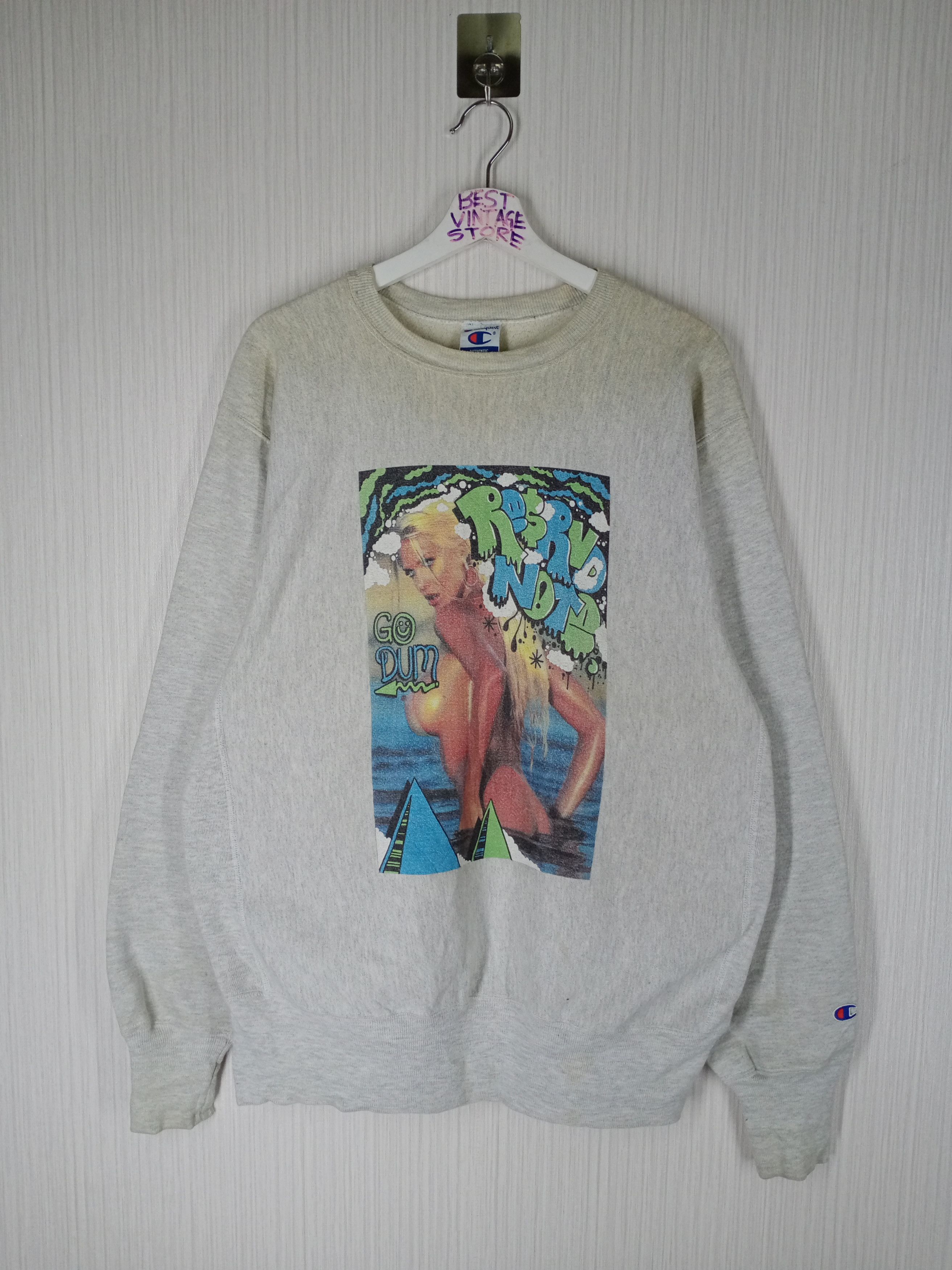 Champion RARE!!! Vintage Champion Sexy Girl Sweatshirt Size US XL / EU 56 / 4 - 1 Thumbnail