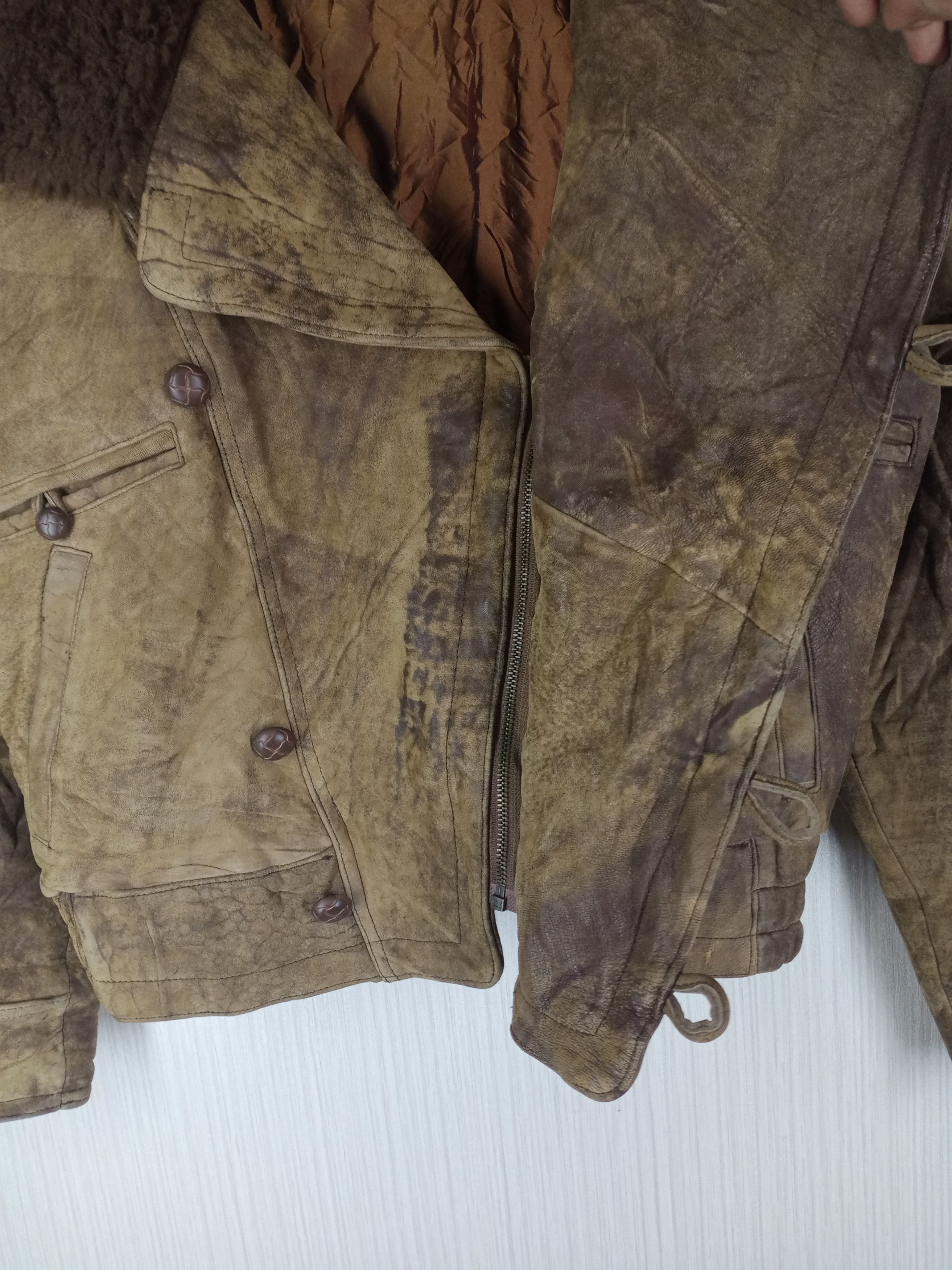 Japanese Brand Vintage Baxton Japanese Sherling Leather Jacket Size US M / EU 48-50 / 2 - 10 Thumbnail