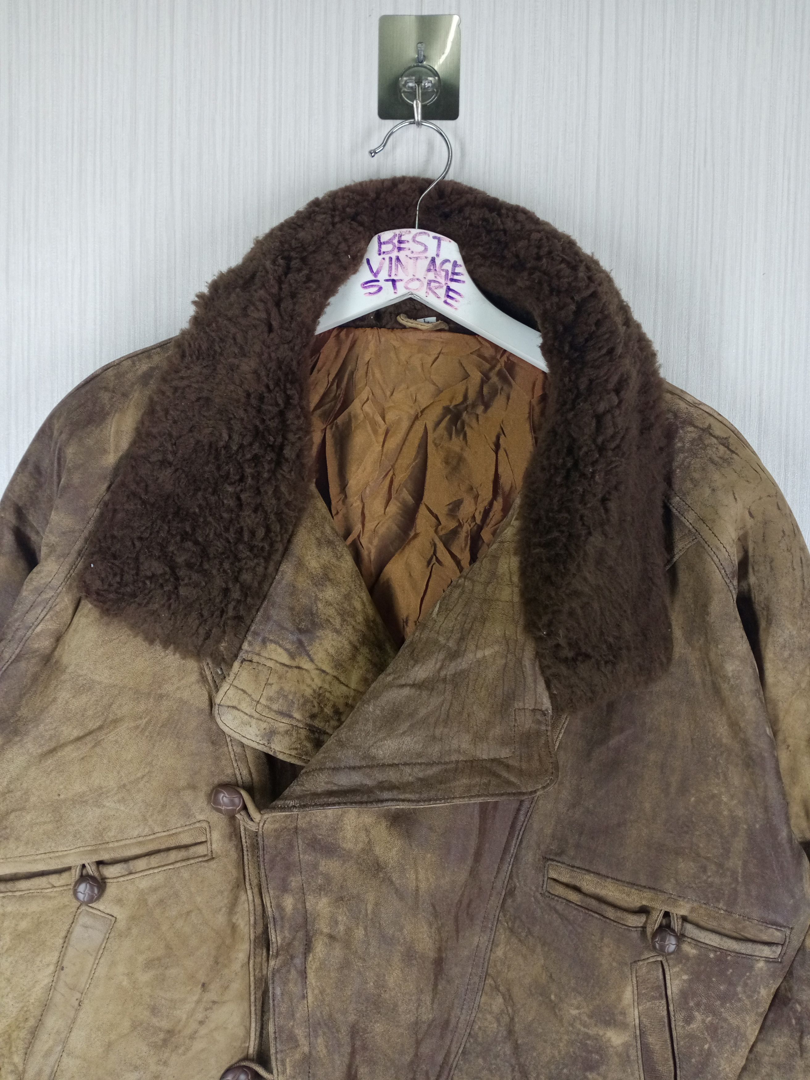 Japanese Brand Vintage Baxton Japanese Sherling Leather Jacket Size US M / EU 48-50 / 2 - 6 Thumbnail