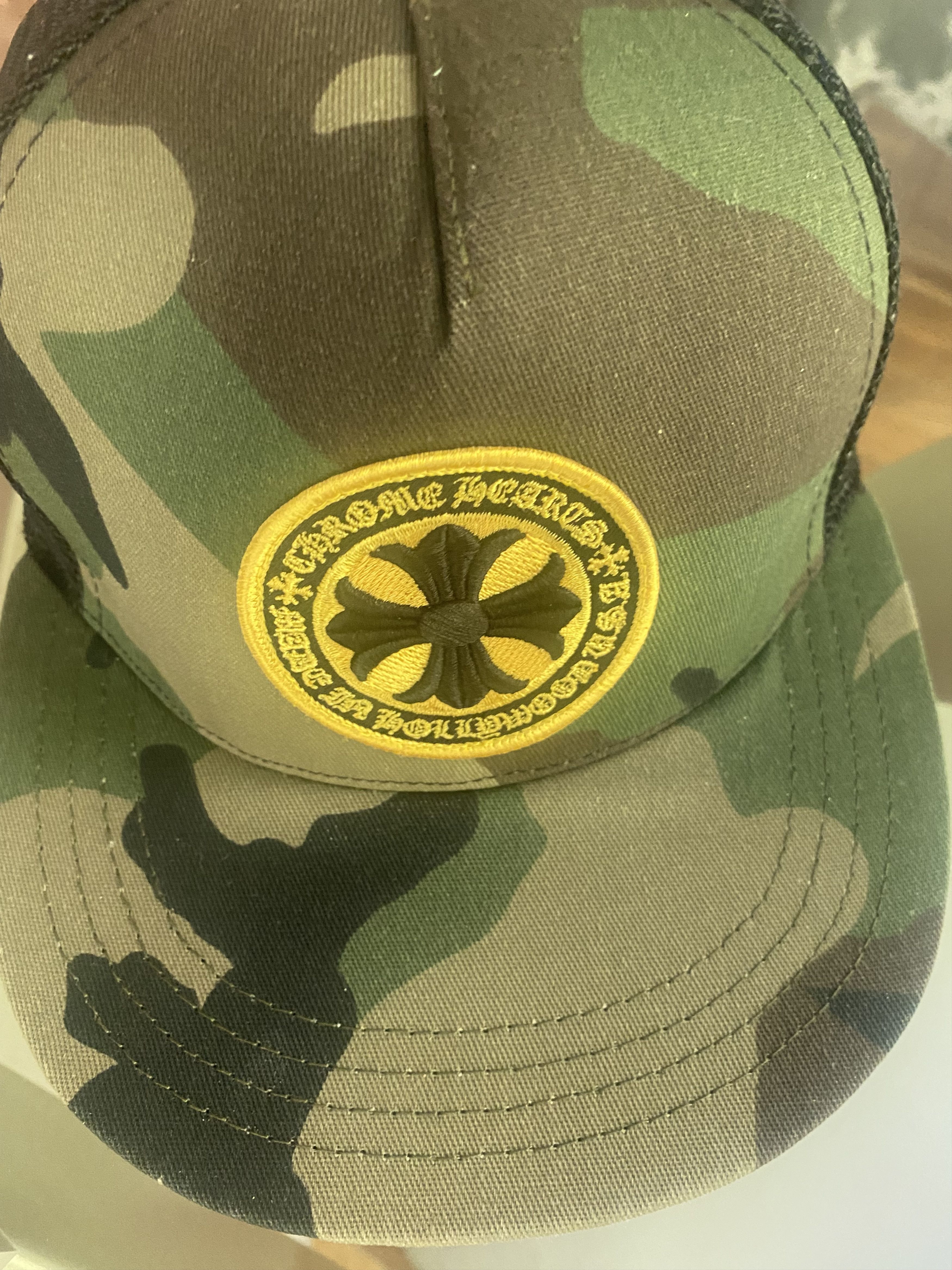 Chrome Hearts Embroidered Chrome Hearts Logo Hat in Camo Size ONE SIZE - 1 Thumbnail