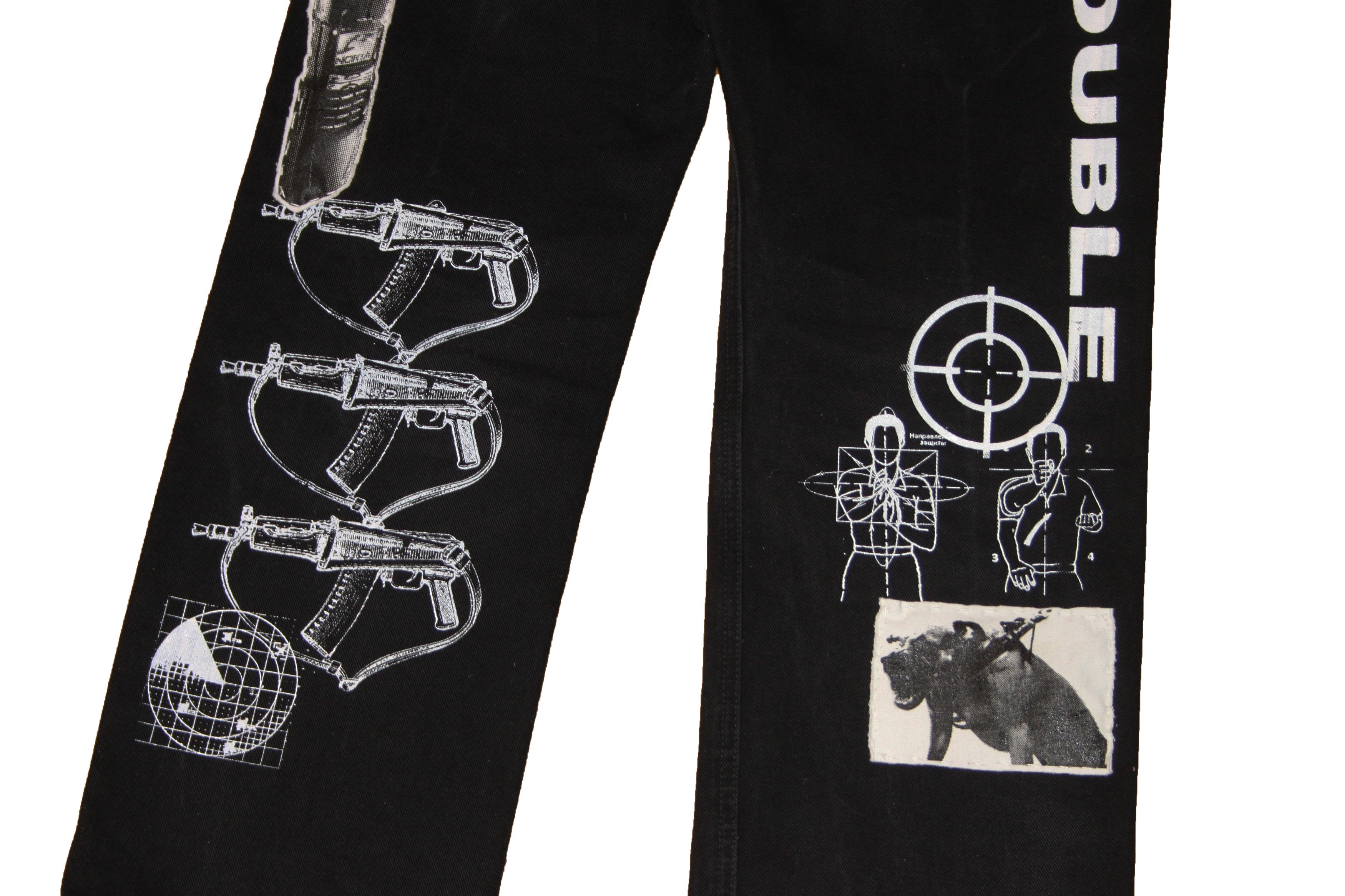Handmade Custom Patched Jeans Size US 33 - 5 Thumbnail