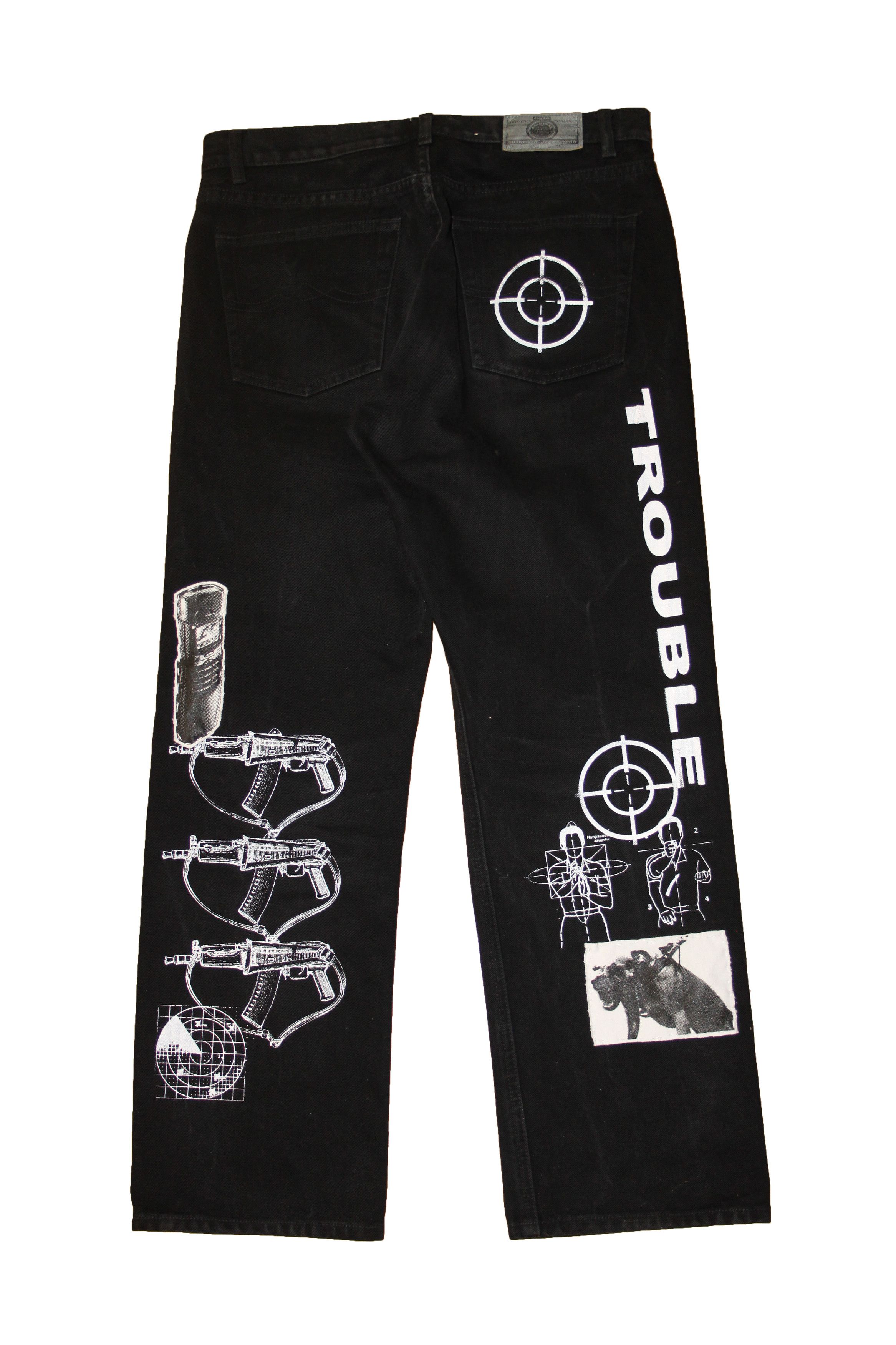Handmade Custom Patched Jeans Size US 33 - 4 Thumbnail