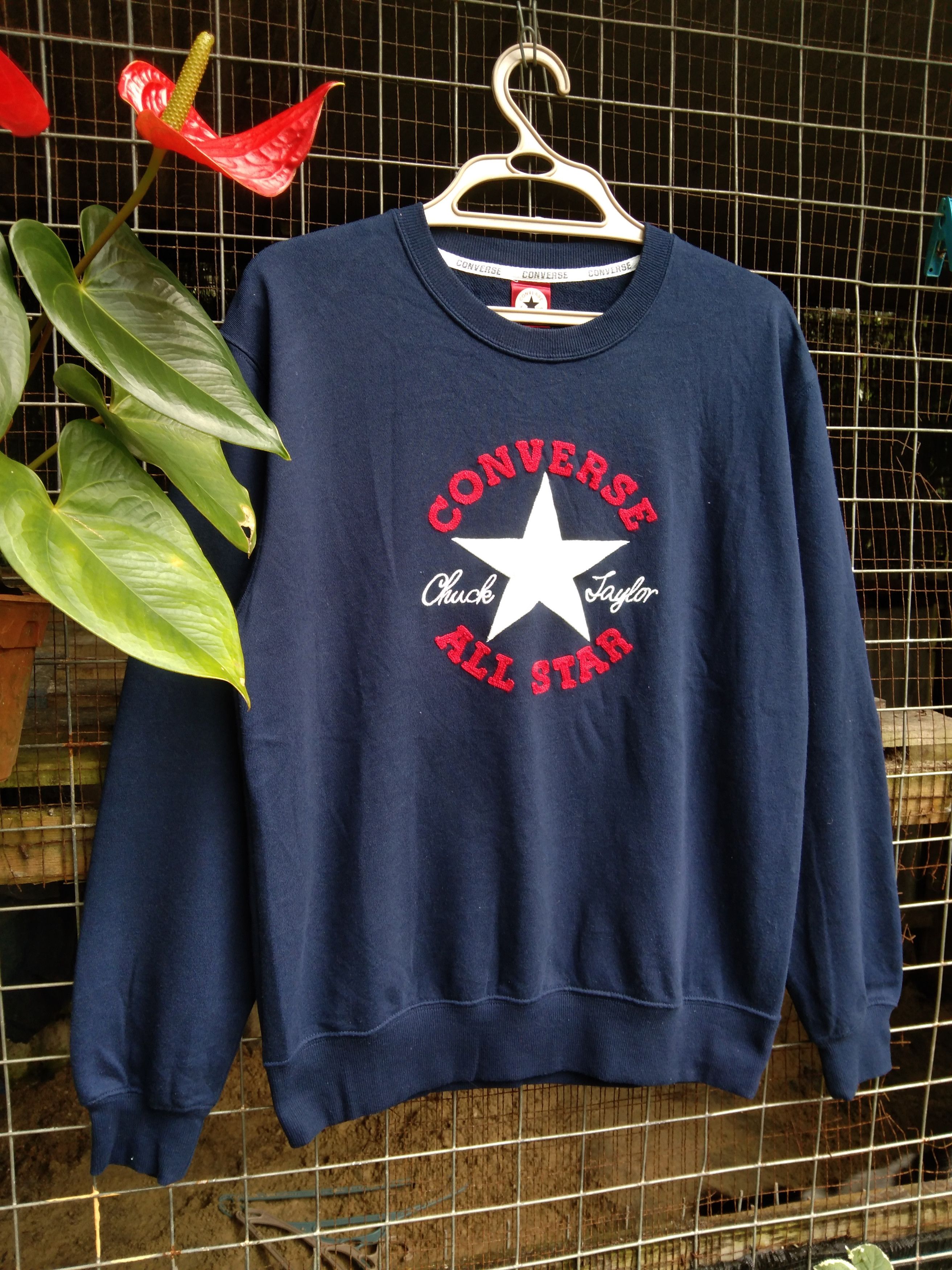 image of Converse Chuck Taylor Sweatshirt in Blue, Men's (Size Medium)