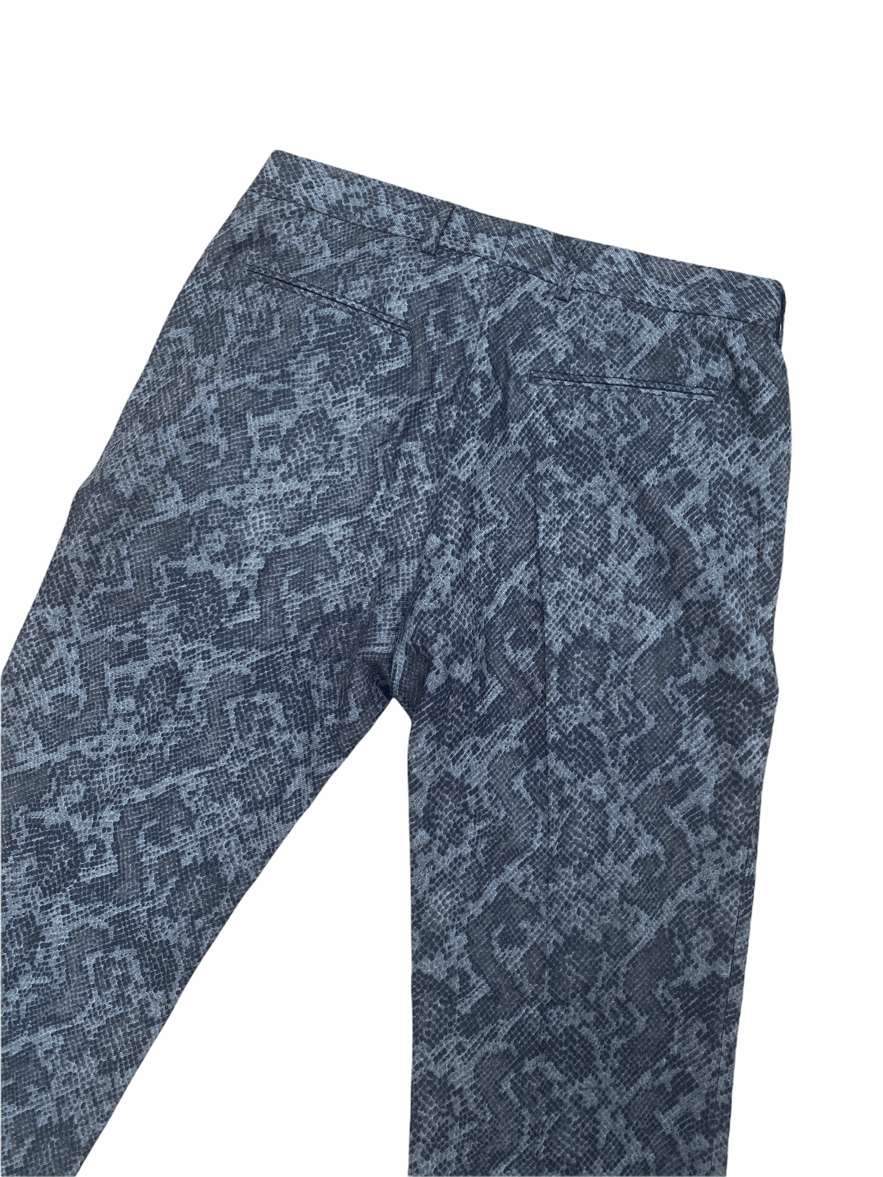 Dries Van Noten Grey Snakeskin print Wool Trousers Size US 32 / EU 48 - 5 Thumbnail