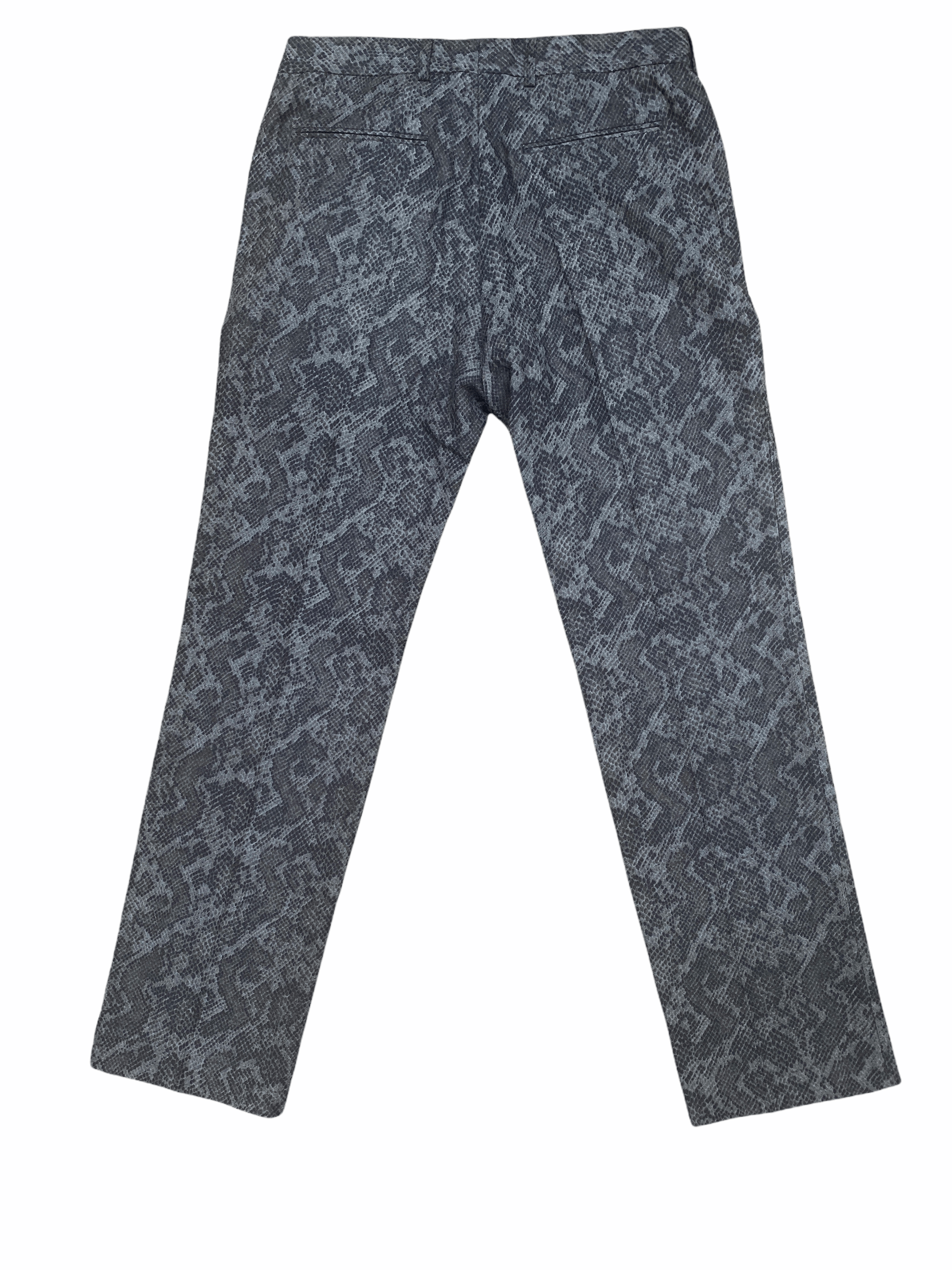 Dries Van Noten Grey Snakeskin print Wool Trousers Size US 32 / EU 48 - 4 Thumbnail