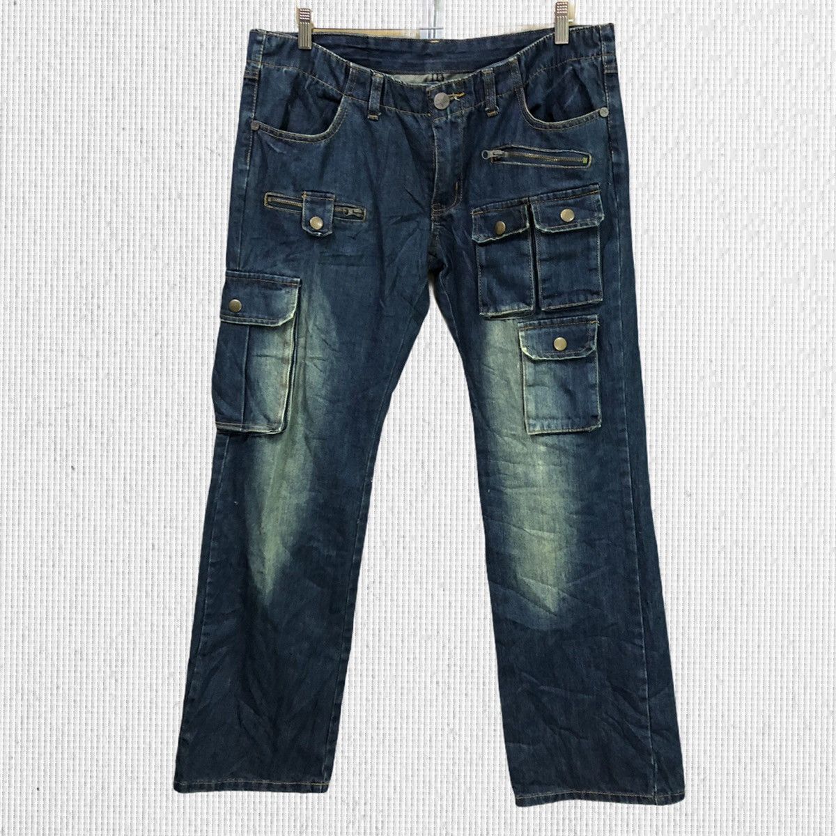 Japanese Brand × Vintage Vintage Go’ism Multi Pocket Denim Jeans Size US 36 / EU 52 - 1 Thumbnail