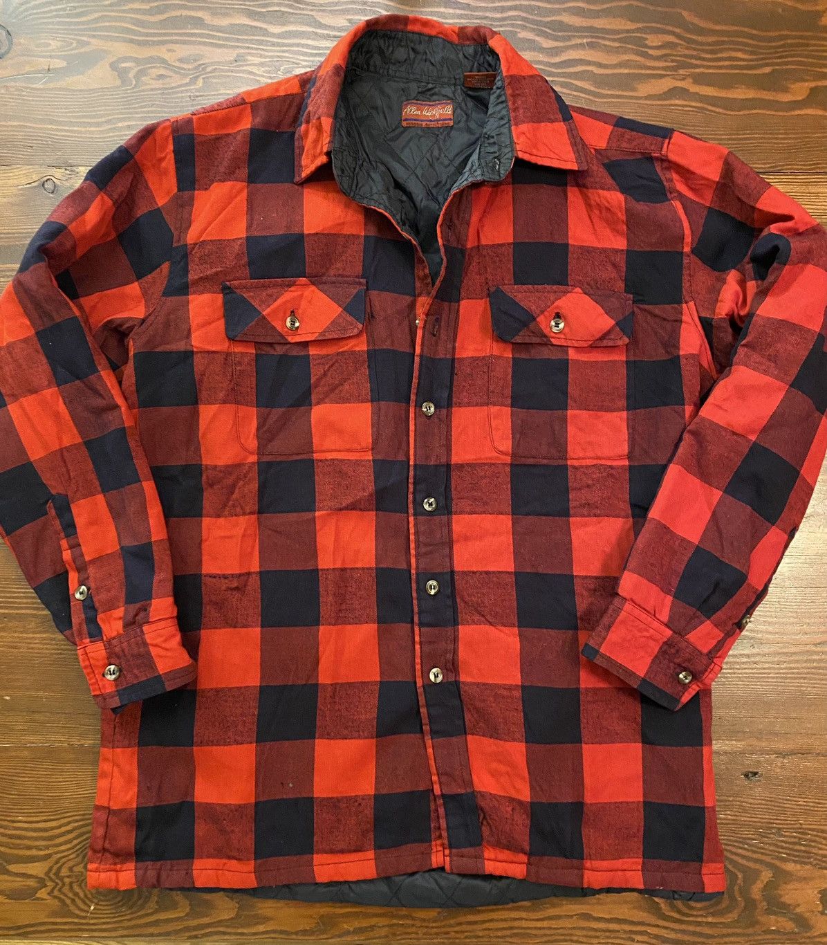 Flannel Vintage 80’s Buffalo Plaid Quilted Lined Shirt Jacket Size US M / EU 48-50 / 2 - 1 Thumbnail