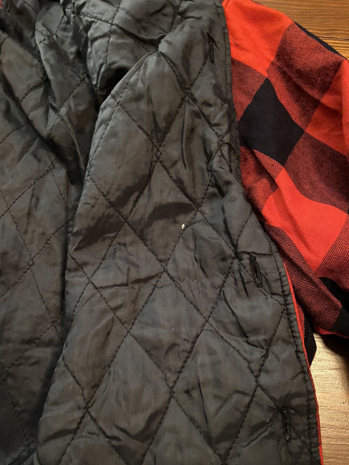 Flannel Vintage 80’s Buffalo Plaid Quilted Lined Shirt Jacket Size US M / EU 48-50 / 2 - 20 Thumbnail