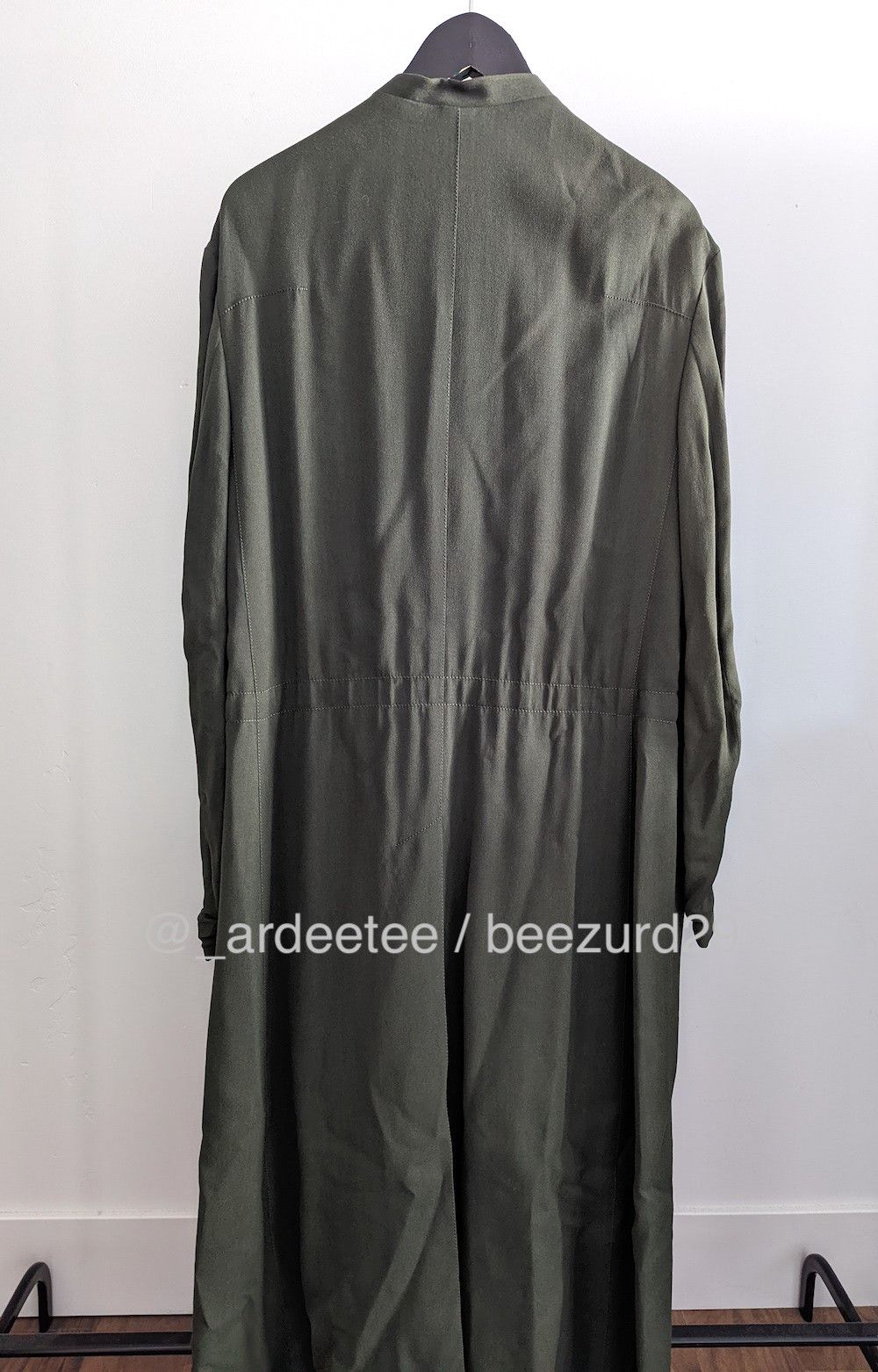 Haider Ackermann *NEW* AZURITE SILK JERSEY LONG COAT $3,000 Size US M / EU 48-50 / 2 - 5 Thumbnail