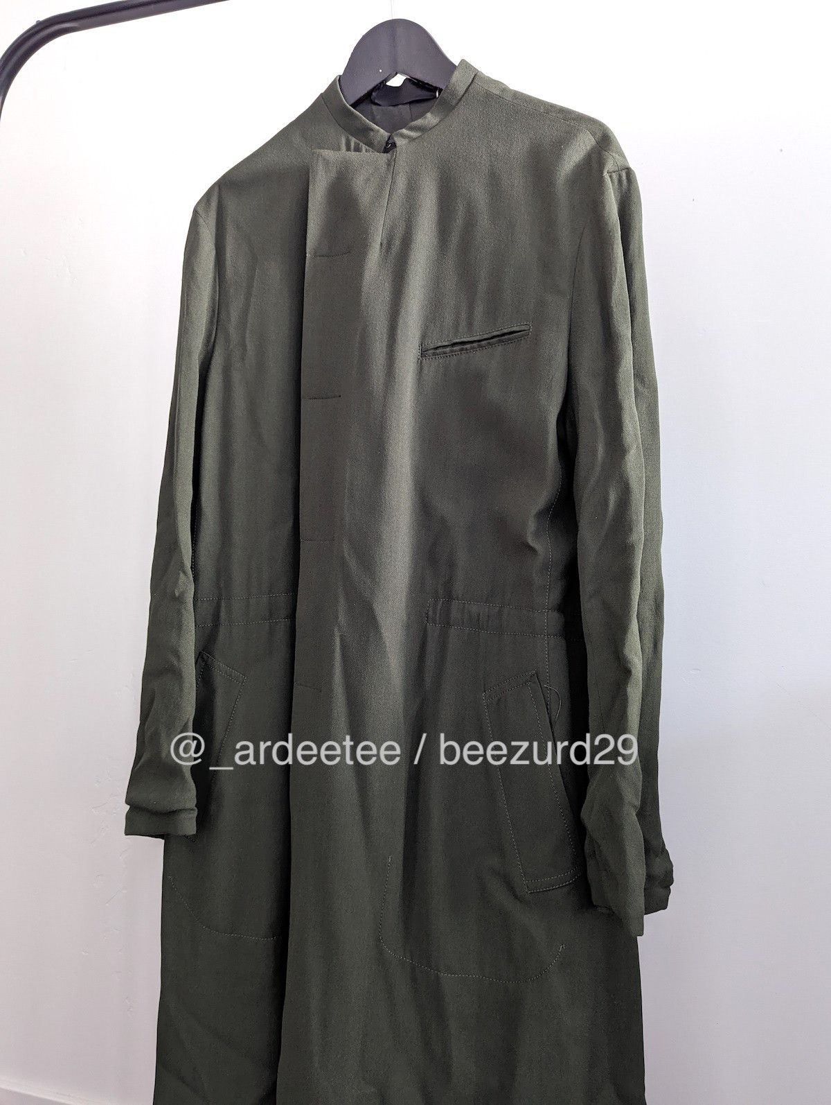 Haider Ackermann *NEW* AZURITE SILK JERSEY LONG COAT $3,000 Size US M / EU 48-50 / 2 - 2 Thumbnail