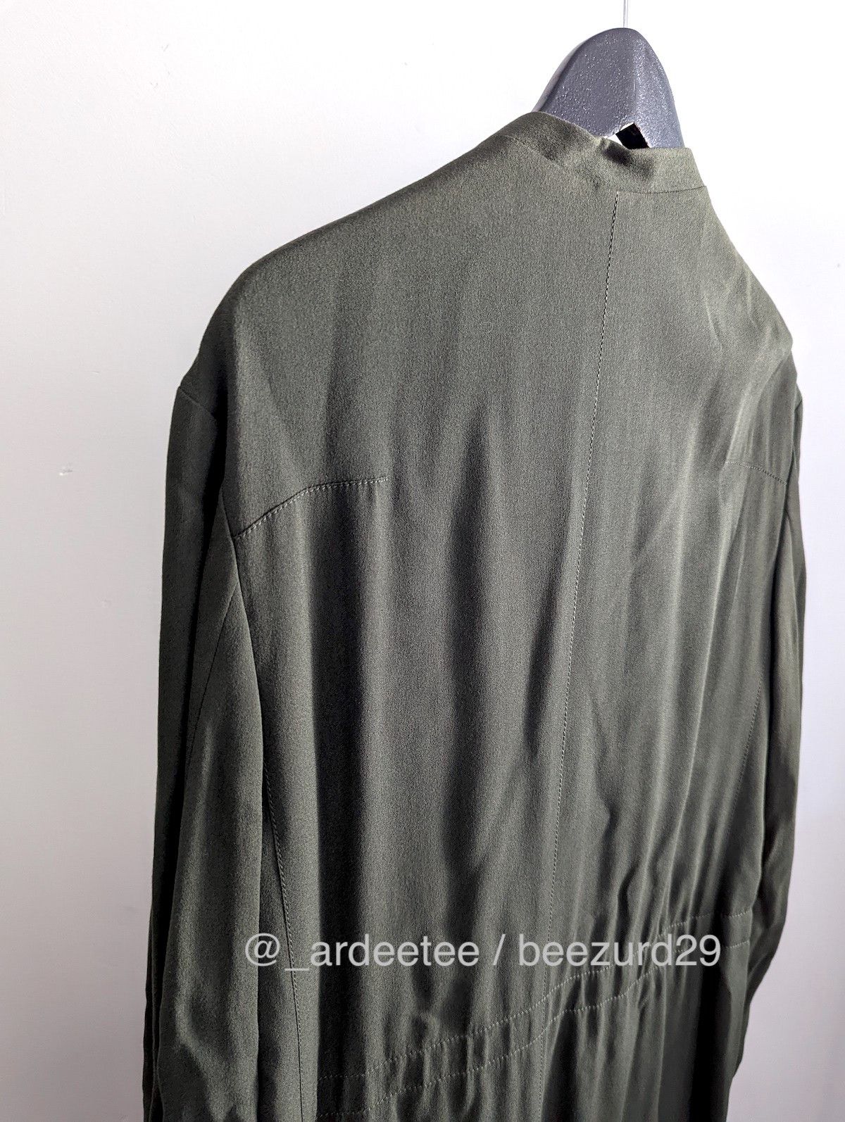 Haider Ackermann *NEW* AZURITE SILK JERSEY LONG COAT $3,000 Size US M / EU 48-50 / 2 - 6 Thumbnail