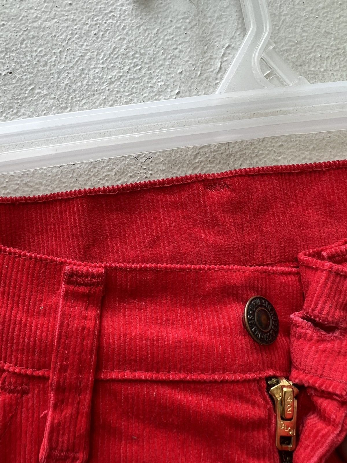 Levi's Vintage 70s Levi’s 646 Red Corduroy Flare Jeans Size US 31 - 8 Thumbnail