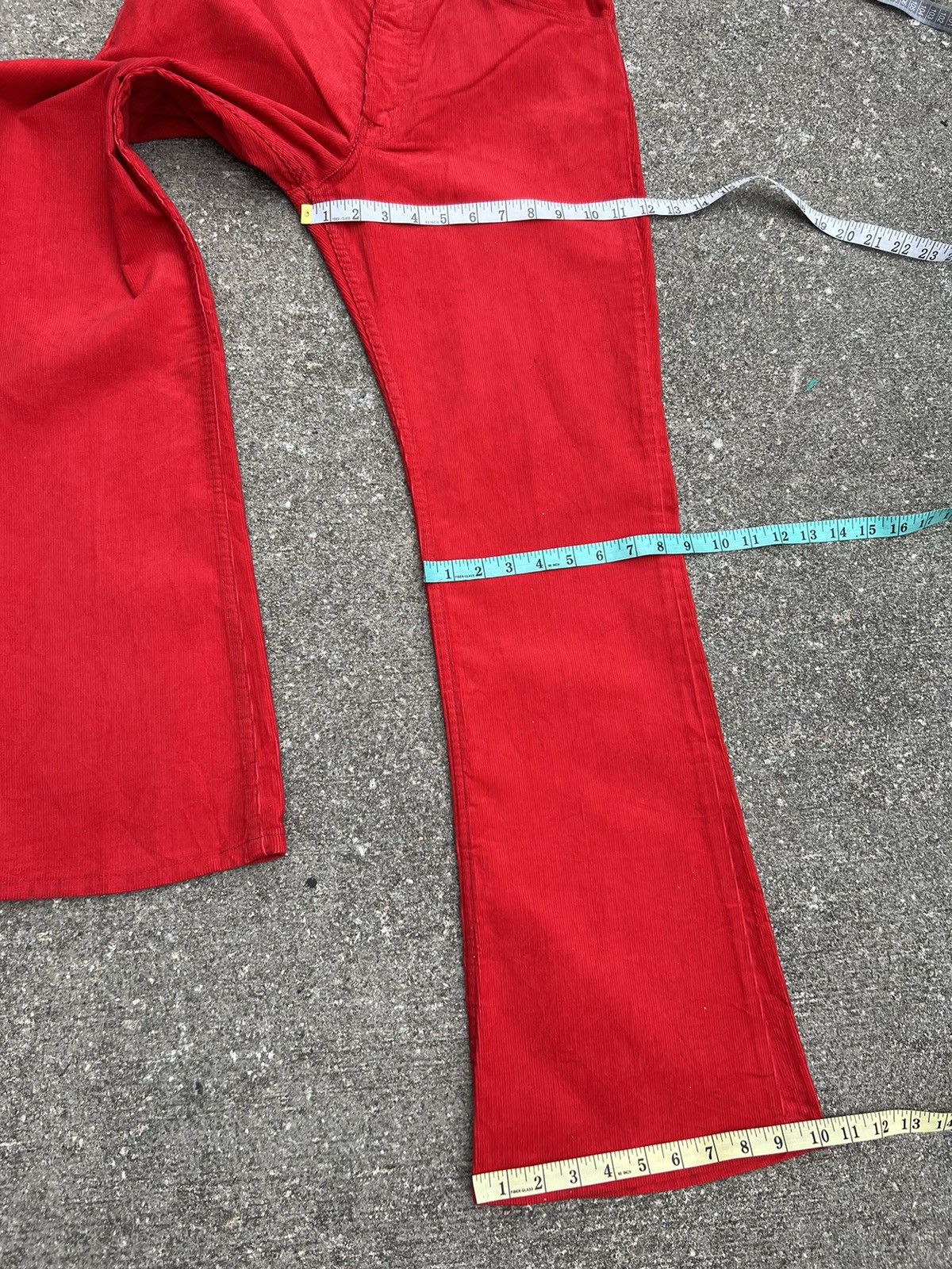 Levi's Vintage 70s Levi’s 646 Red Corduroy Flare Jeans Size US 31 - 3 Thumbnail