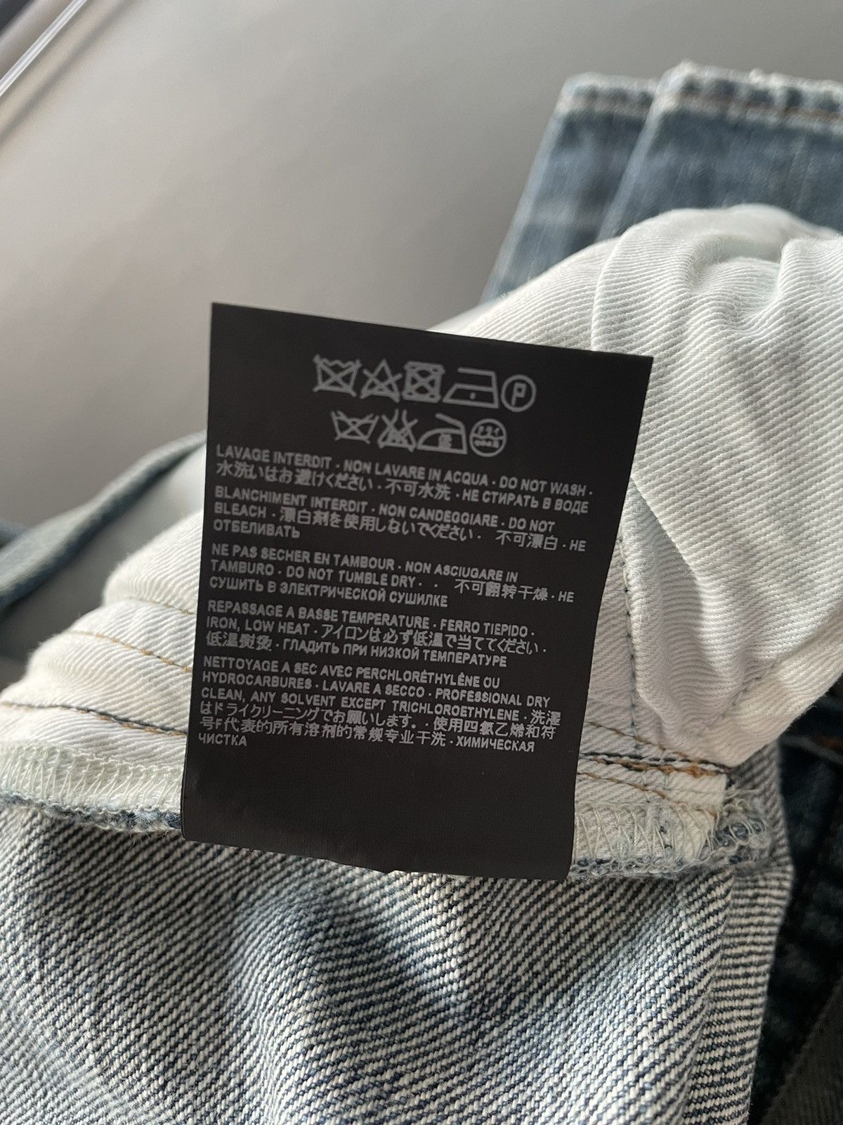 Hedi Slimane × Saint Laurent Paris × Yves Saint Laurent Rare Super Runway Brand New Skinny Trash Ripped Denim Jeans Size US 35 - 12 Thumbnail