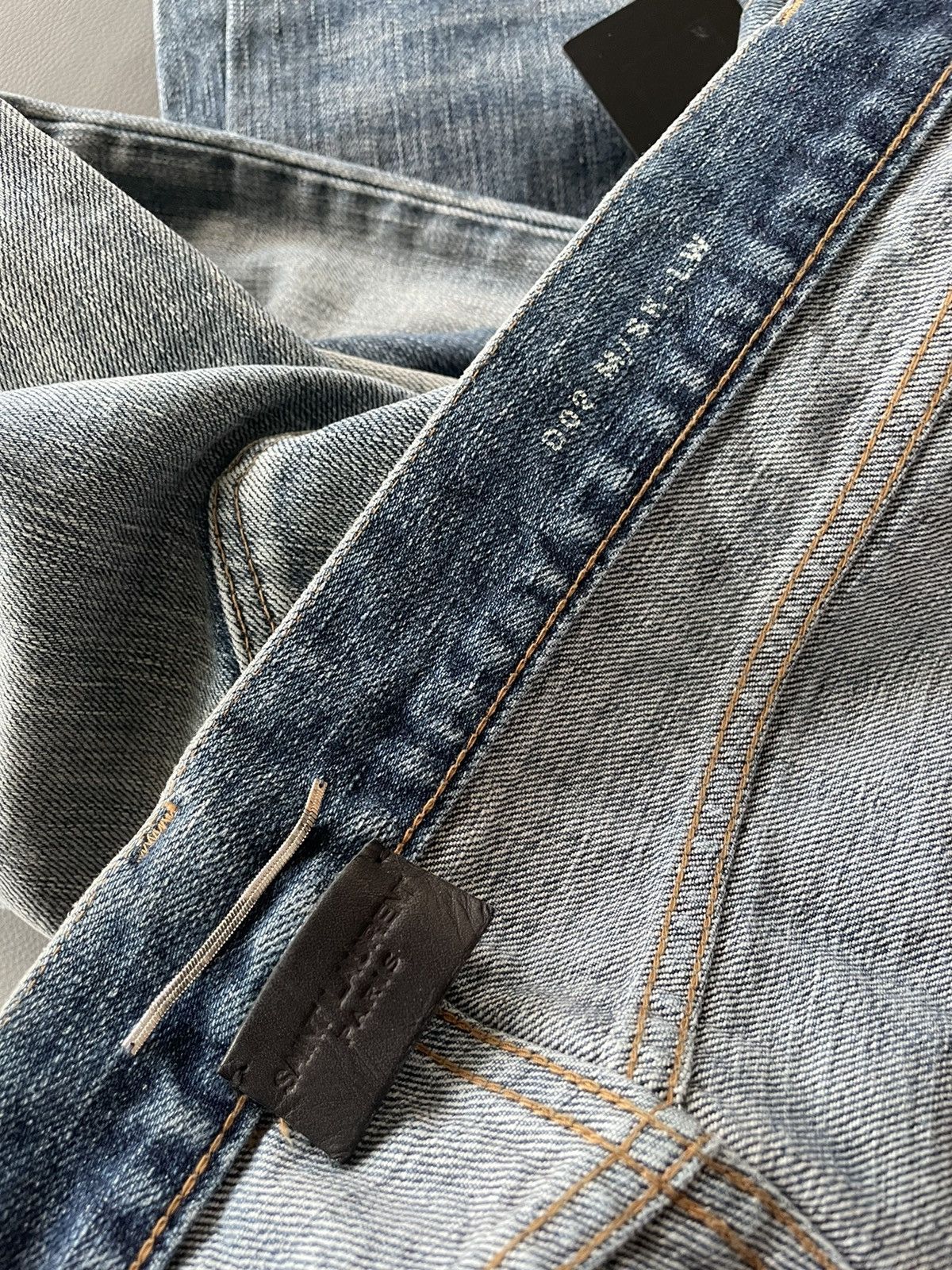 Hedi Slimane × Saint Laurent Paris × Yves Saint Laurent Rare Super Runway Brand New Skinny Trash Ripped Denim Jeans Size US 35 - 8 Thumbnail