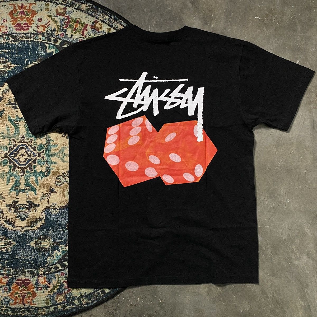 outlets wholesaler STUSSY DICE OUT TEE - BLACK | saxtonindustrial.com