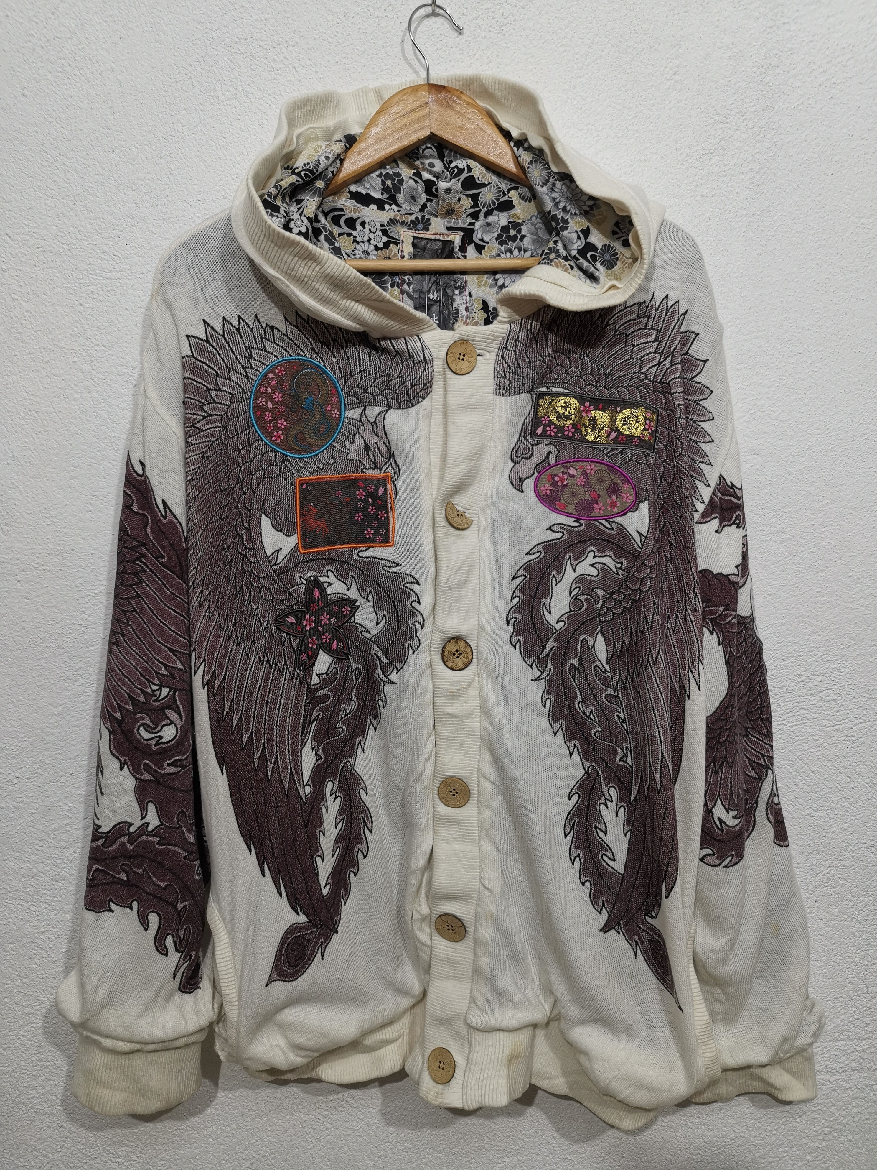 Image of Art Comes First Sherpa Phoenix Logo Hoodie Jacket in White, Men's (Size 2XL)