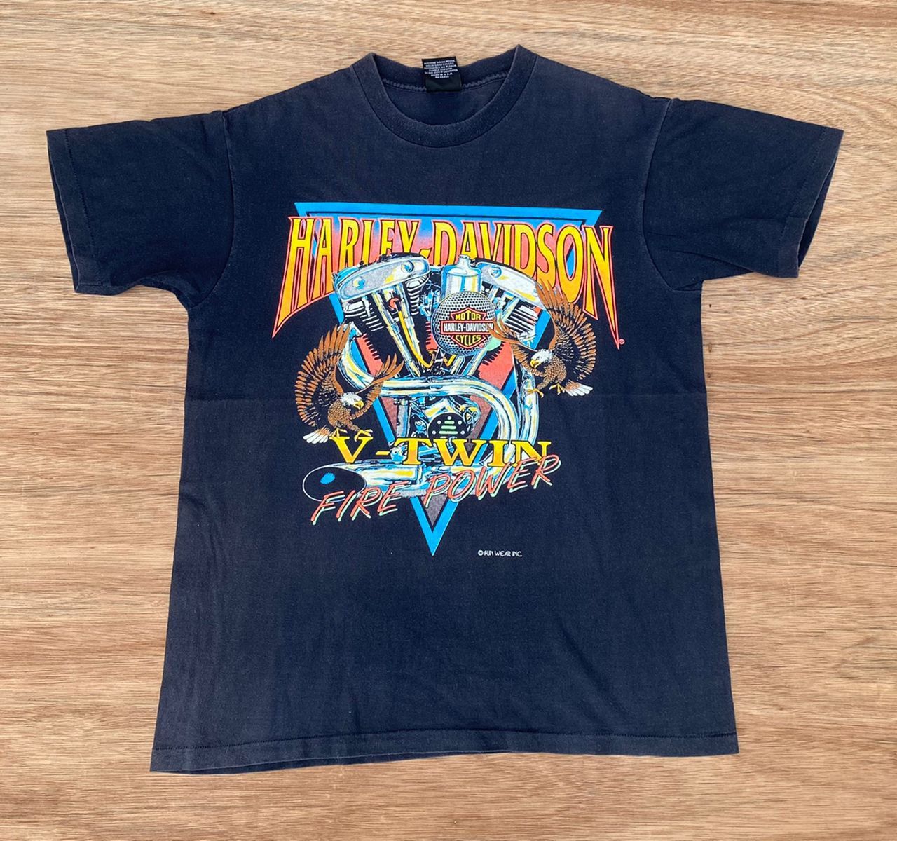 image of Vintage Tee D 35 Harley Davidson in Black, Men's (Size XL)