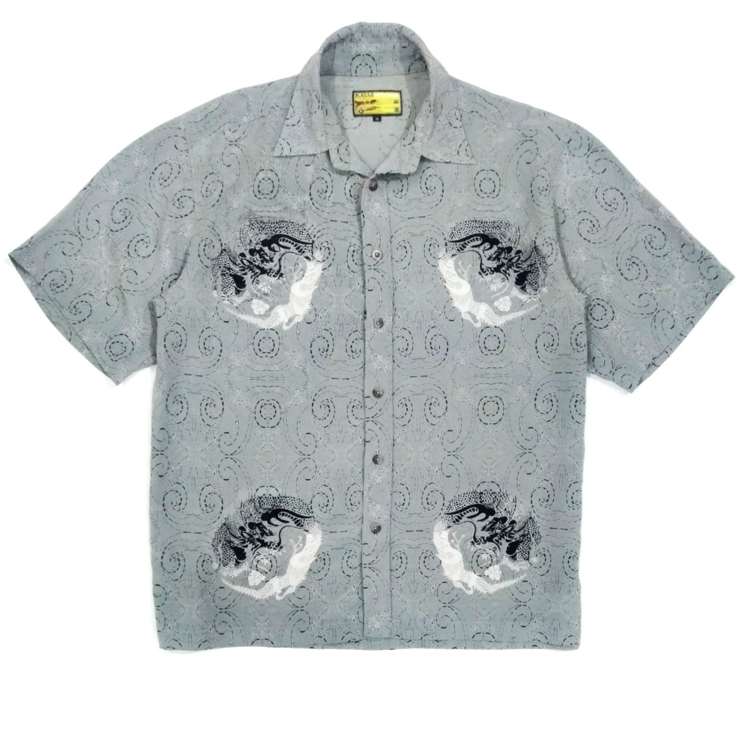 RARE! KAULE JAPANESE TRADITIONAL MOTIF DRAGON HAWAII SHIRT