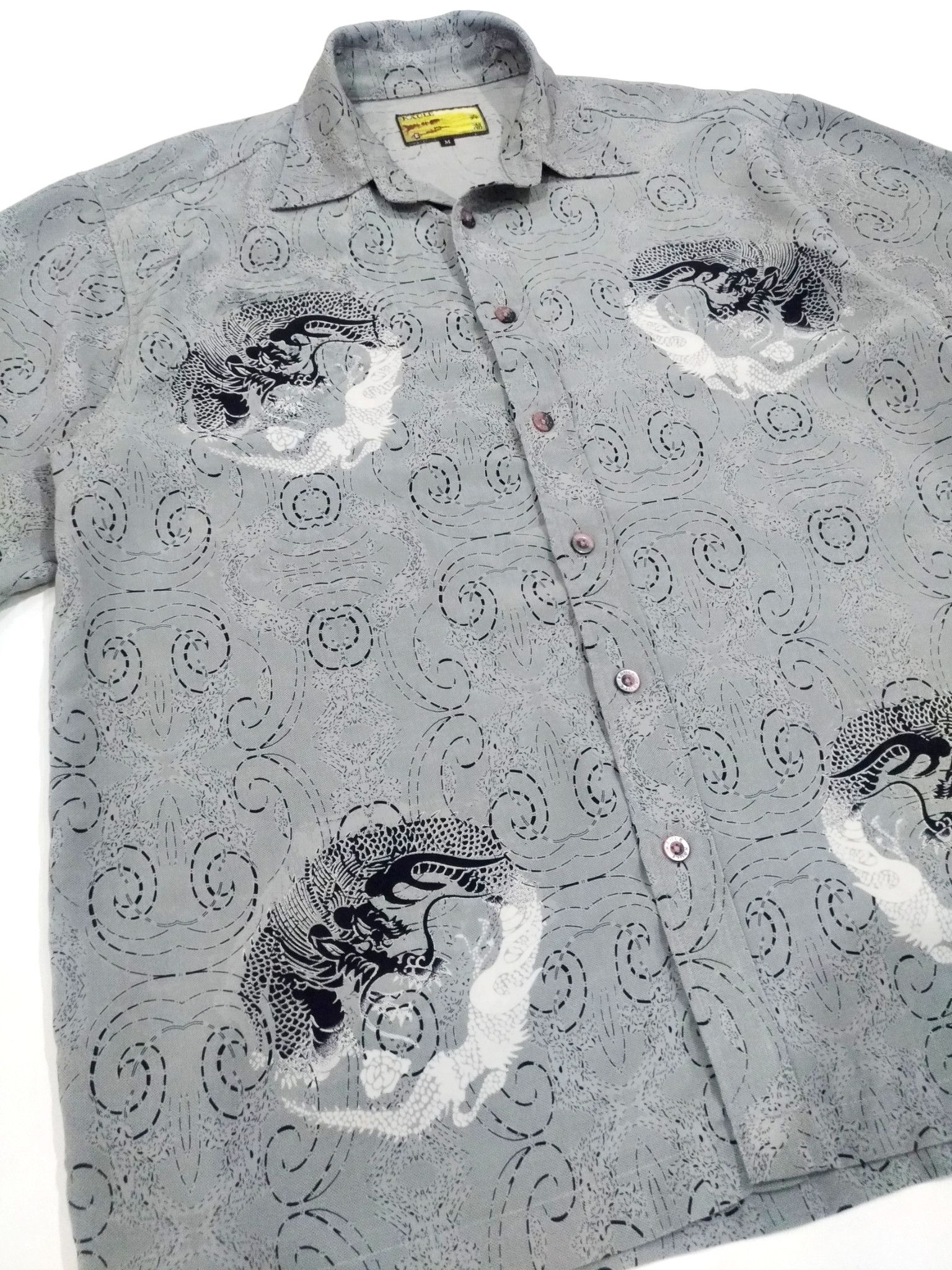 Japanese Brand RARE! KAULE JAPANESE TRADITIONAL MOTIF DRAGON HAWAII SHIRT Size US L / EU 52-54 / 3 - 5 Thumbnail