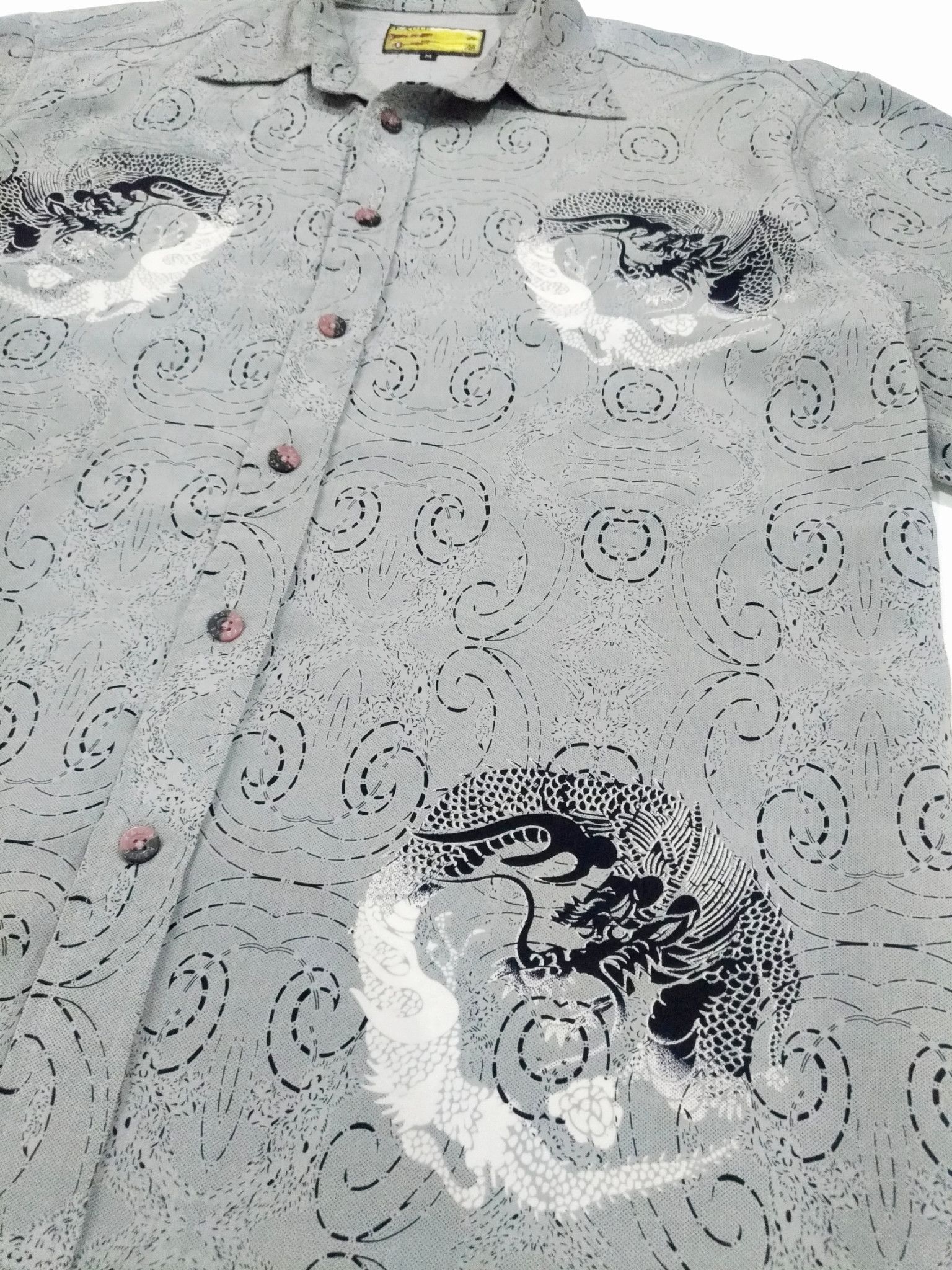 Japanese Brand RARE! KAULE JAPANESE TRADITIONAL MOTIF DRAGON HAWAII SHIRT Size US L / EU 52-54 / 3 - 6 Thumbnail