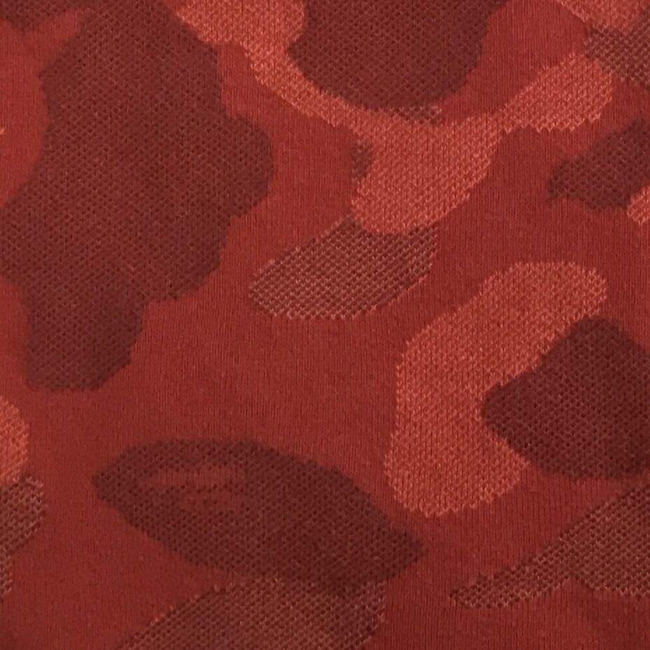 BAPE Jacquard Camo Shark full zip hoodie Red camo ape