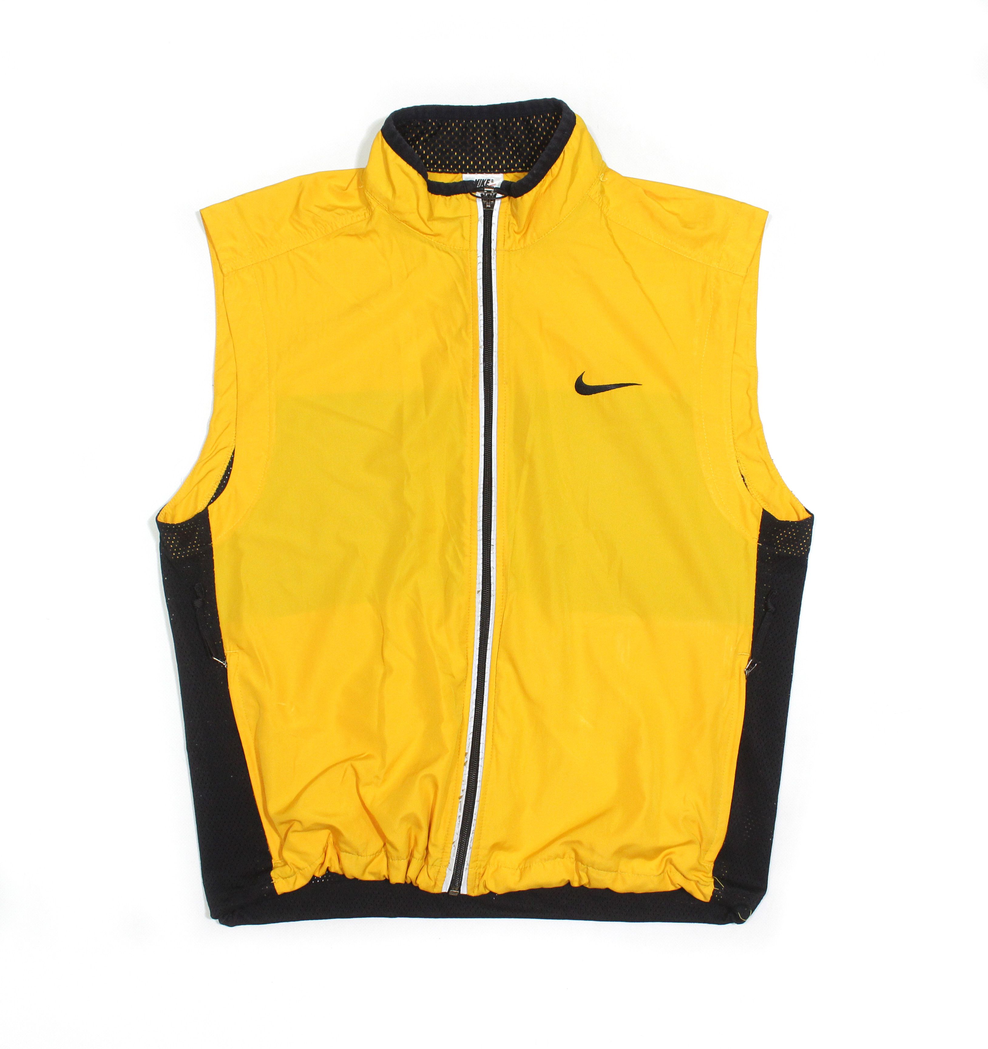 Nike 90S Swoosh Logo Yellow Sport Vest Size US M / EU 48-50 / 2 - 1 Thumbnail