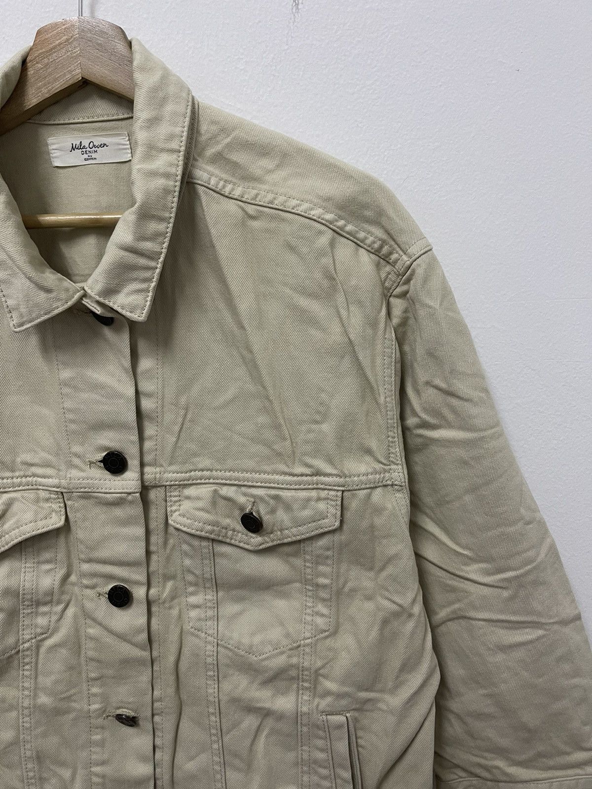 Edwin × Vintage Vintage Mila Owen By Edwin Denim Trucker Jacket Size US M / EU 48-50 / 2 - 3 Thumbnail