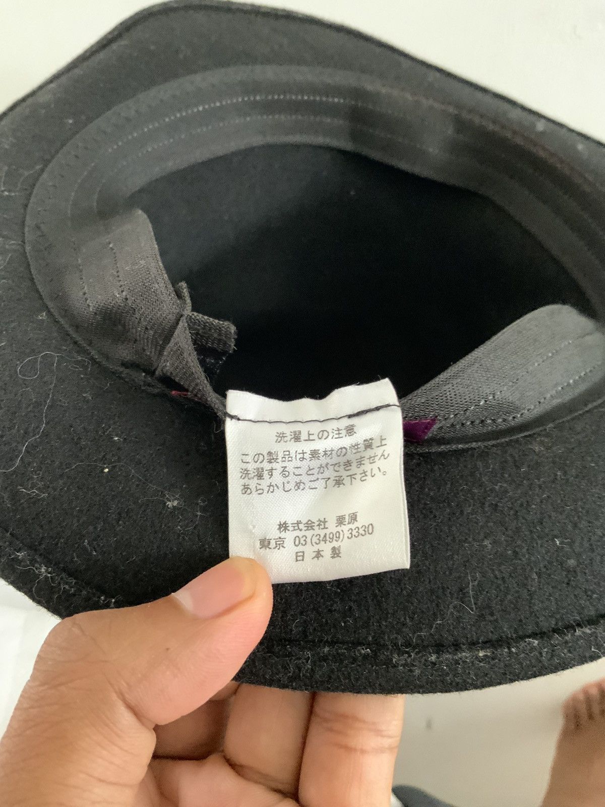 Japanese Brand Override 9999 Japan Made Wool Black Plain Hat Size ONE SIZE - 11 Thumbnail