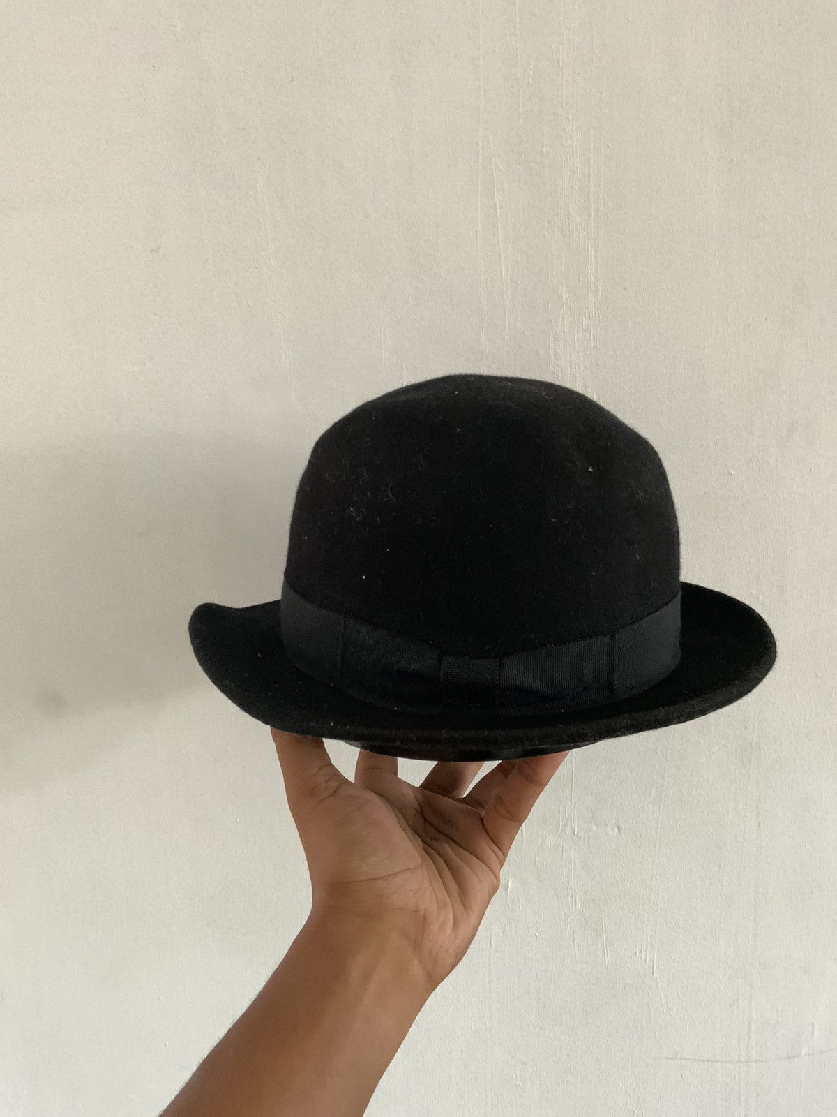 Japanese Brand Override 9999 Japan Made Wool Black Plain Hat Size ONE SIZE - 2 Thumbnail