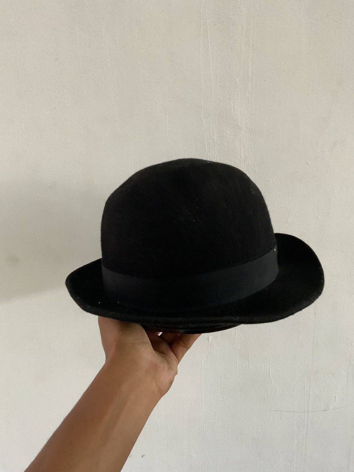Japanese Brand Override 9999 Japan Made Wool Black Plain Hat Size ONE SIZE - 4 Thumbnail