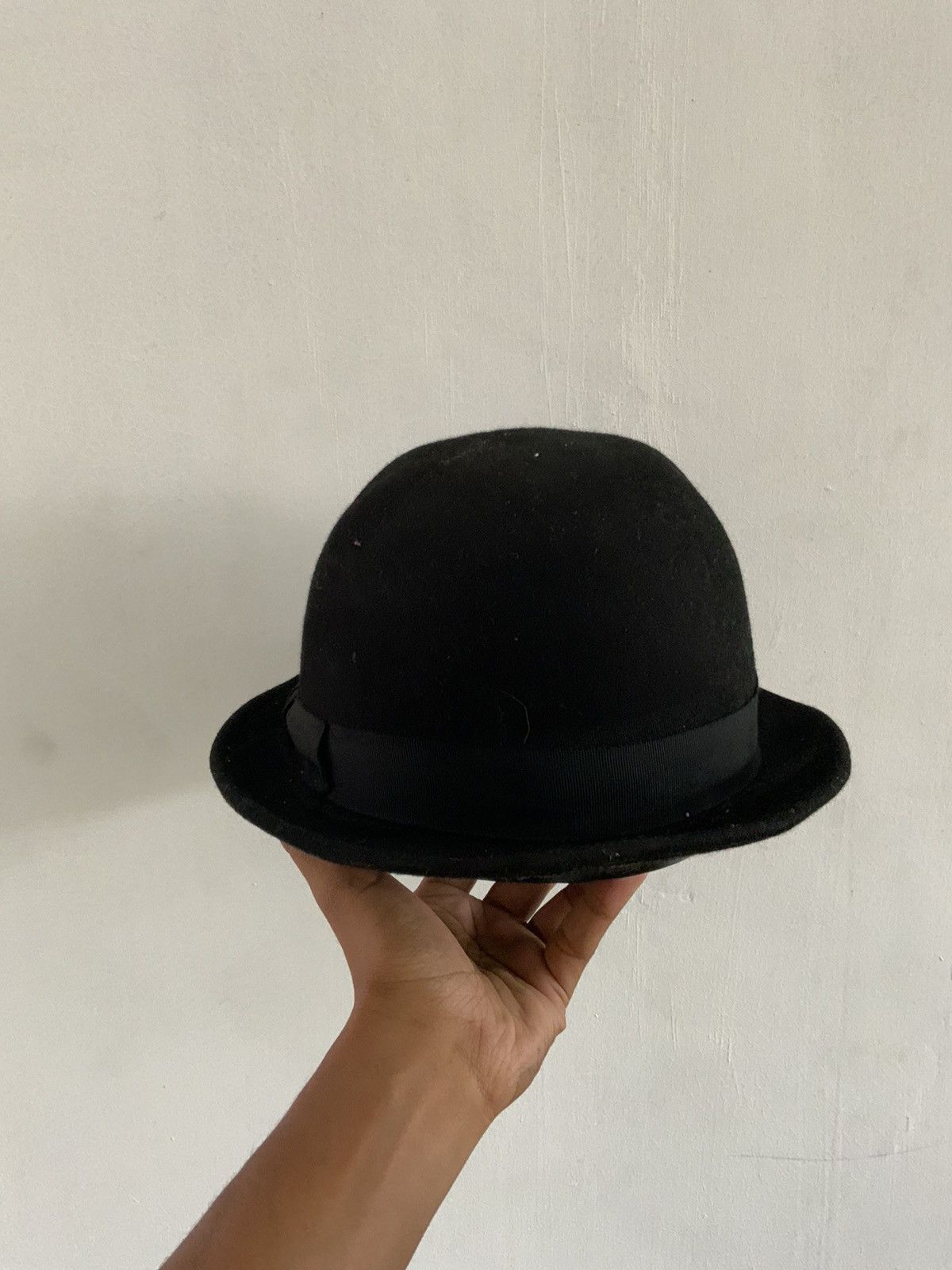 Japanese Brand Override 9999 Japan Made Wool Black Plain Hat Size ONE SIZE - 3 Thumbnail
