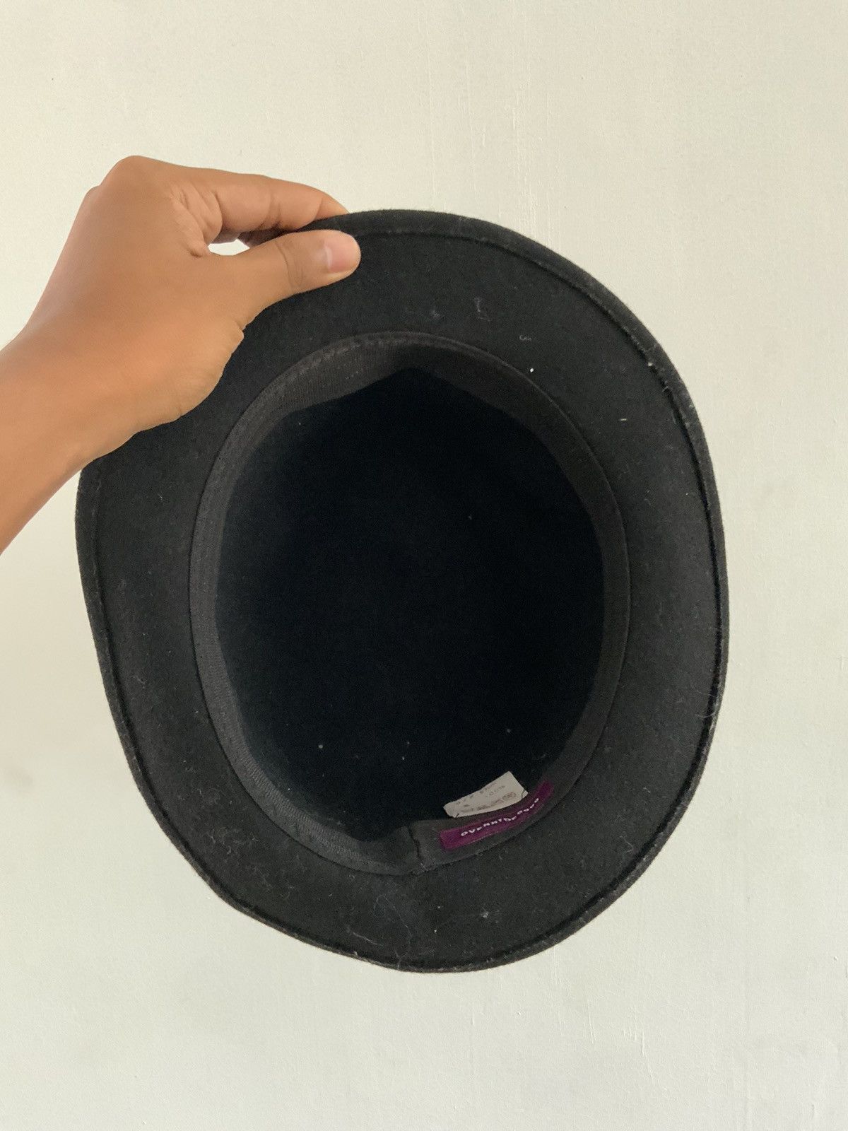 Japanese Brand Override 9999 Japan Made Wool Black Plain Hat Size ONE SIZE - 7 Thumbnail