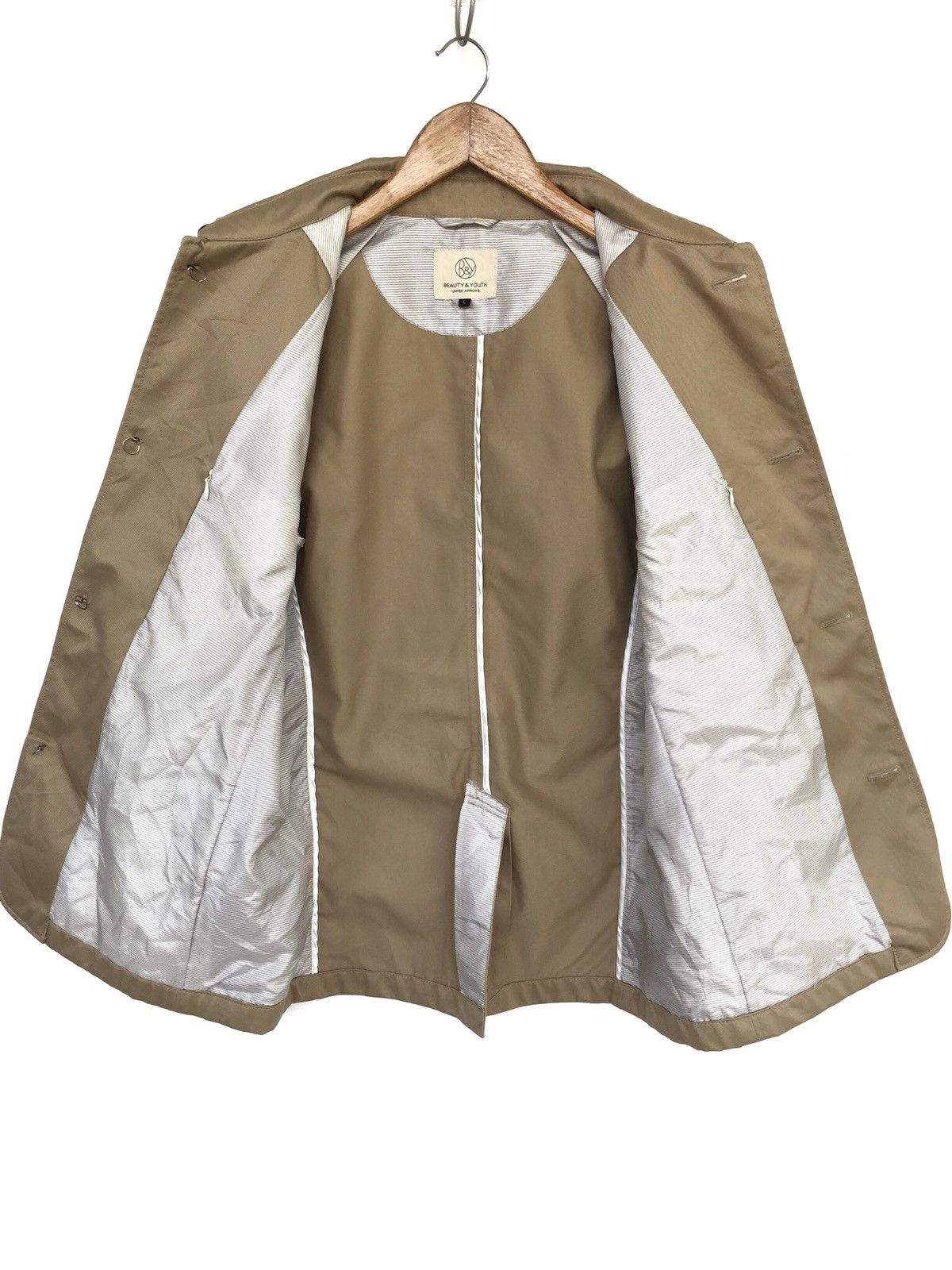 BEAUTY&YOUTH United Arrows Tan Khakis Button Officer Jacket Size US M / EU 48-50 / 2 - 6 Thumbnail