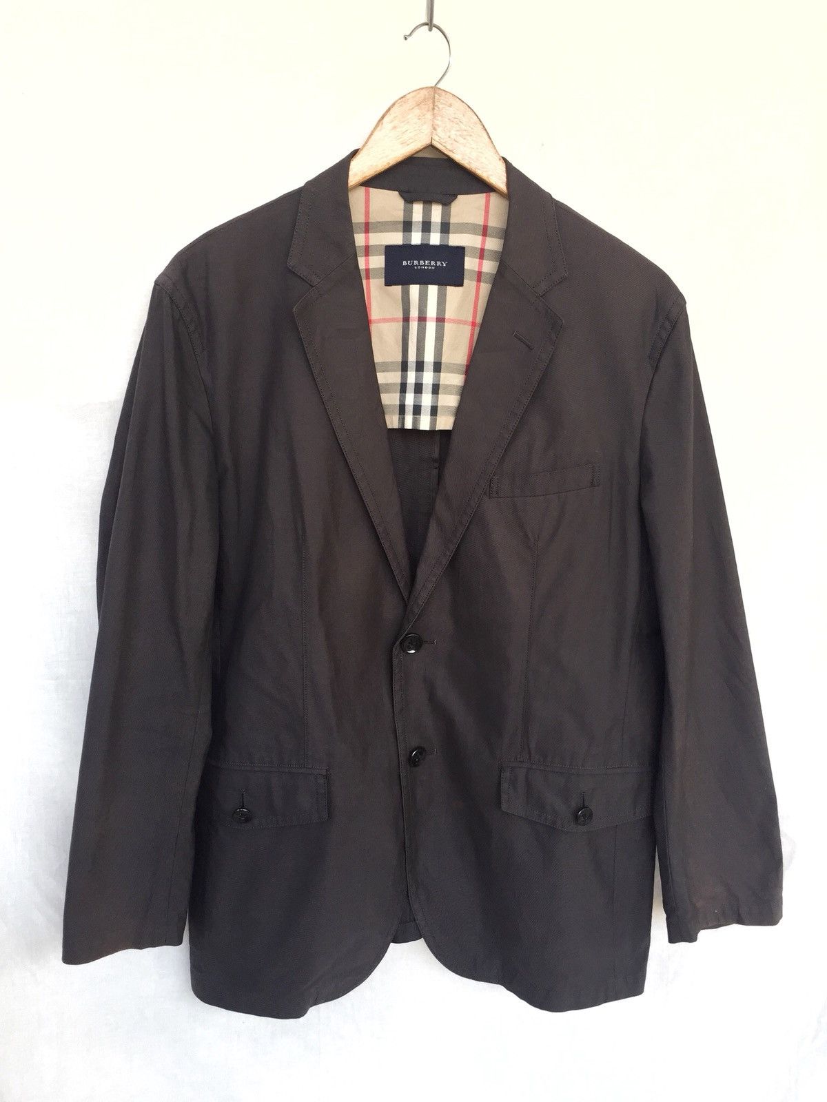 Burberry OG Burberry Nova Checked Black Blazer Coat Size US L / EU 52-54 / 3 - 3 Thumbnail