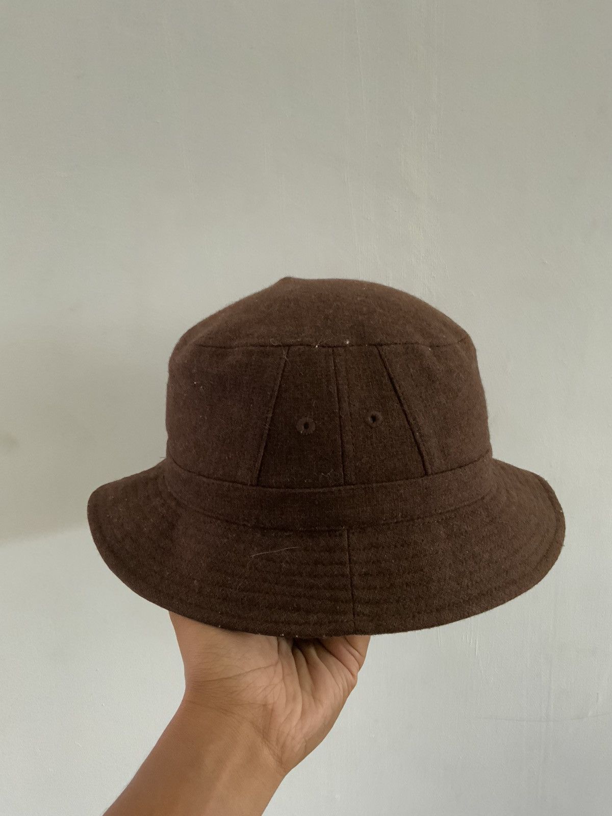 Japanese Brand Wool Avant Garde Brown Bucket Hat Size ONE SIZE - 4 Thumbnail